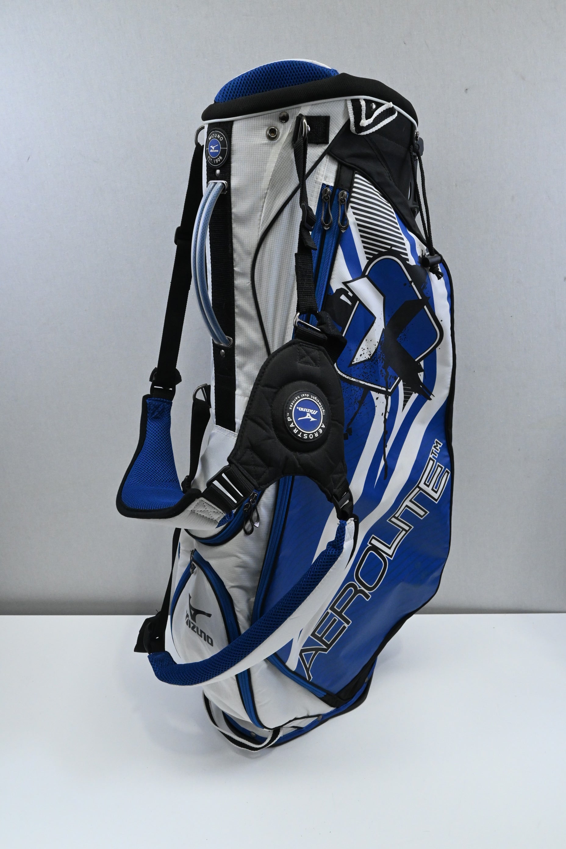 Mizuno Aerolite Stand Bag / 7-Way / Blue, White