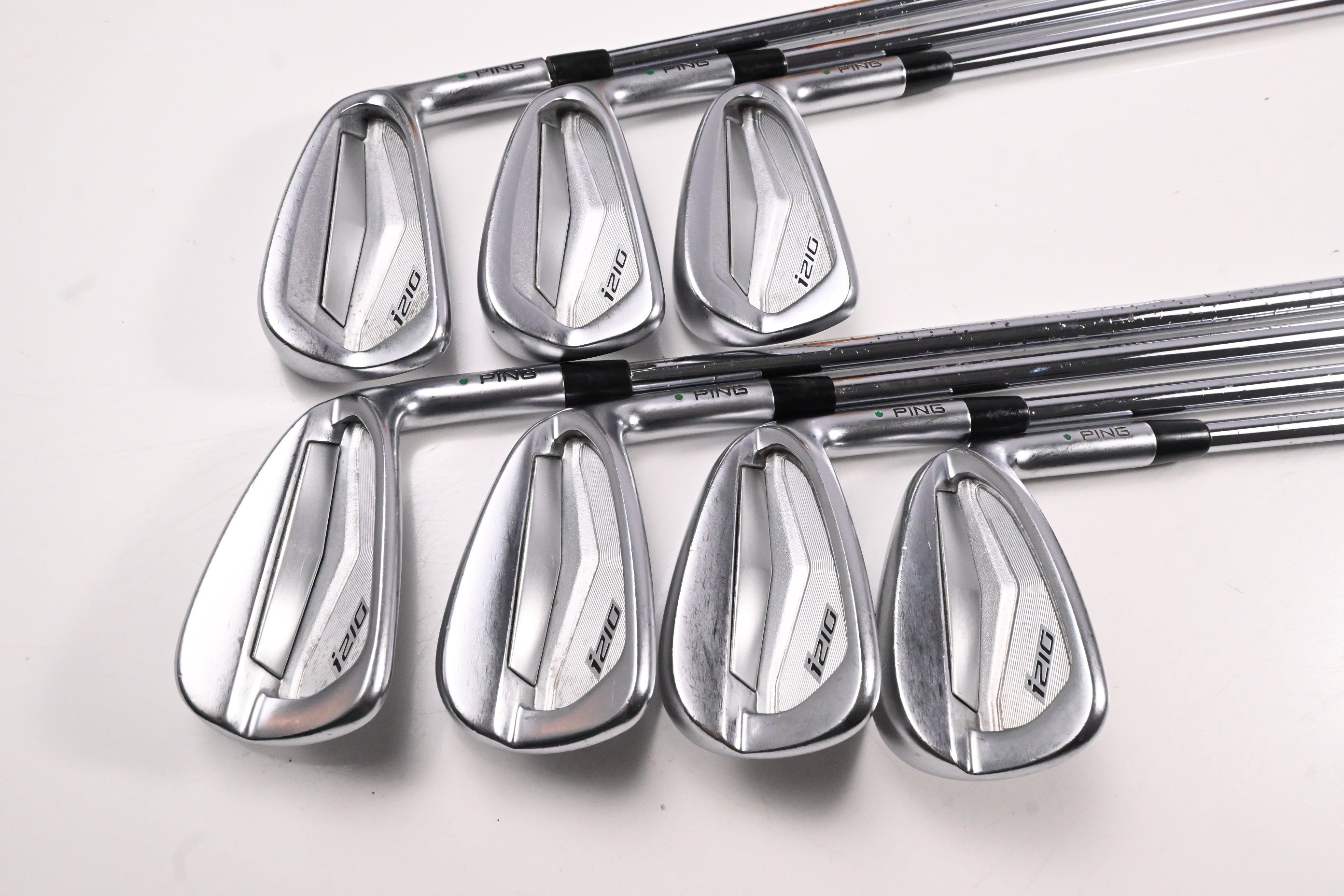 Ping i210 Irons / 4-PW / Green Dot / Stiff Flex Project X Steel Shafts