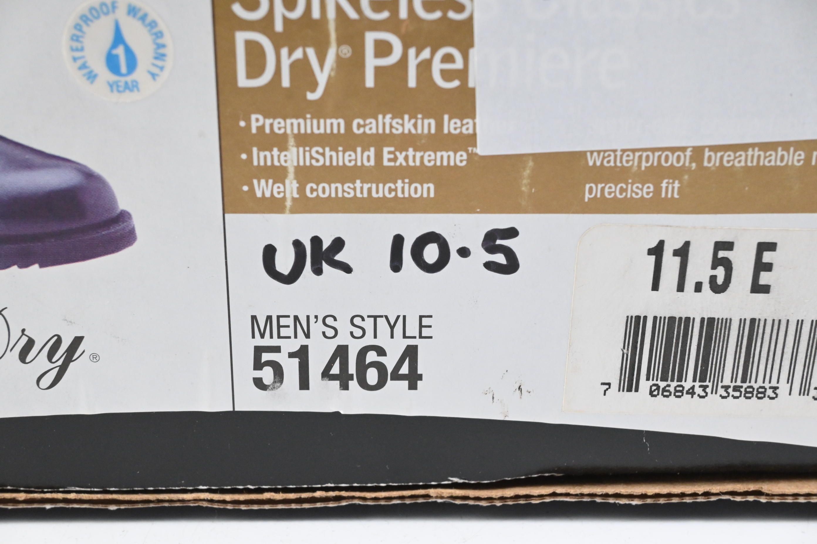 FootJoy Spikeless Classics Dry Premiere Golf Shoes / Size UK 10.5 / Black