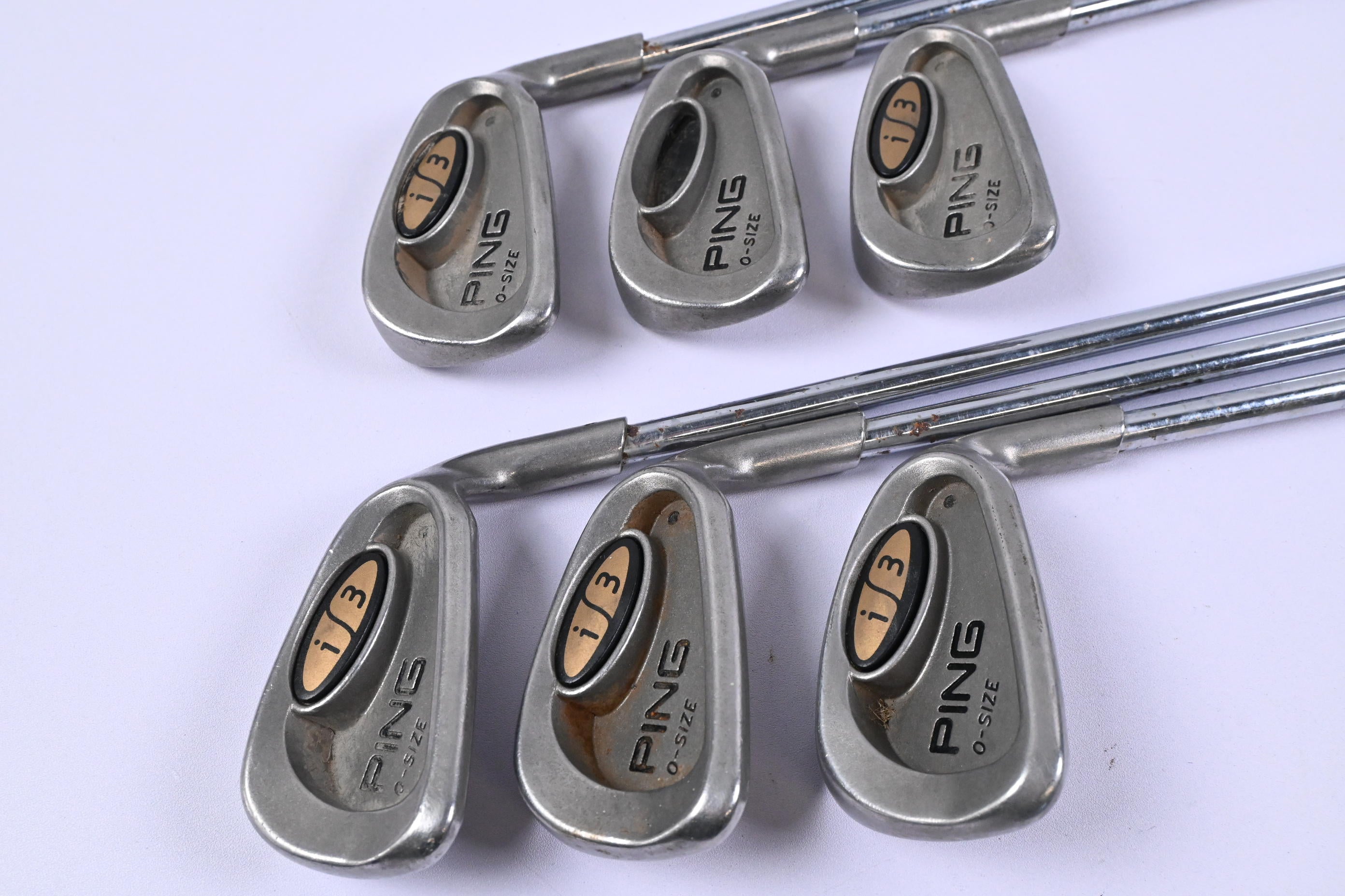 Ping i3 O-Size Irons / 5-PW / Black Dot / Regular Flex Ping Cushin JZ Shafts