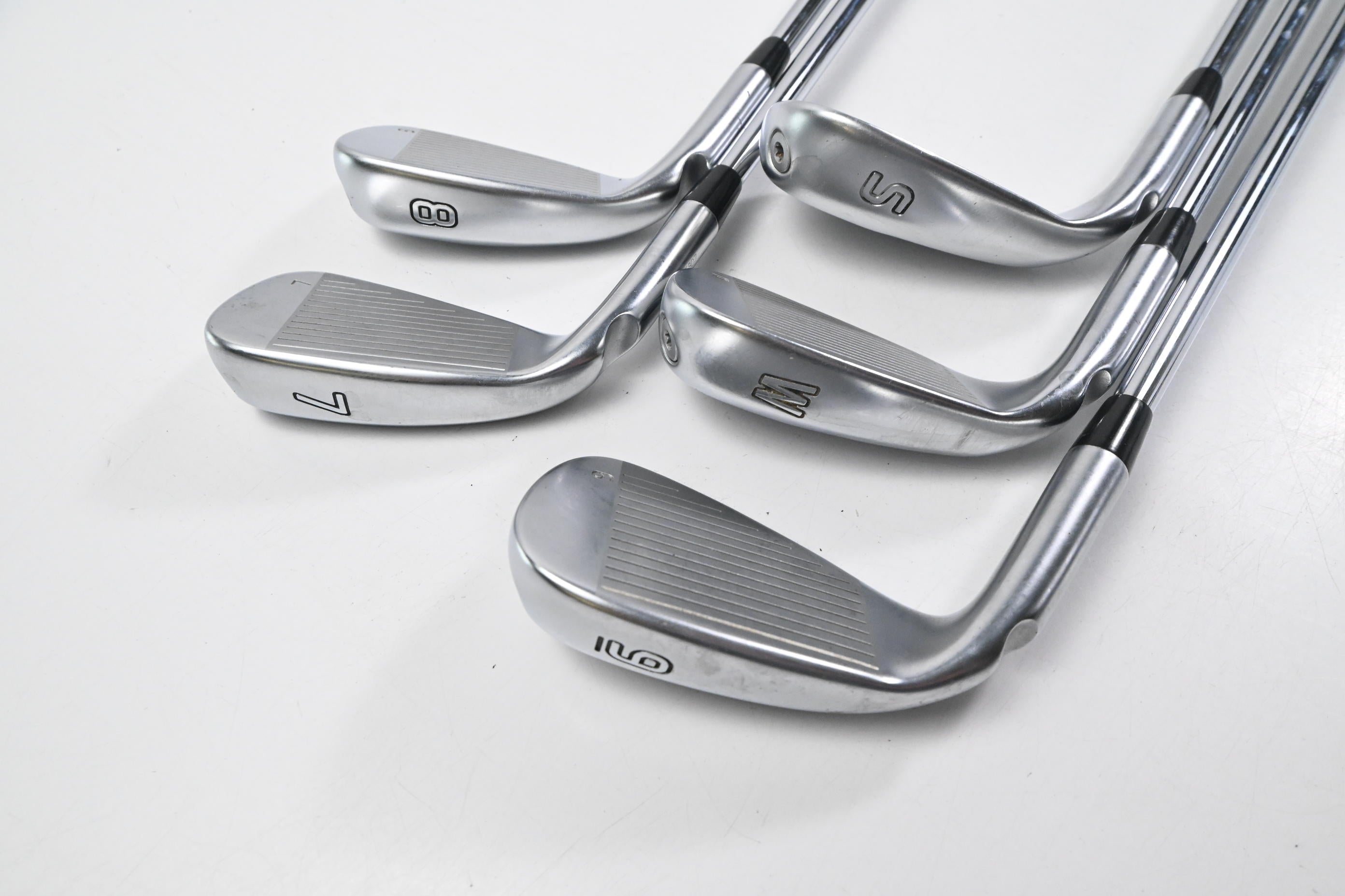 Ping G410 Irons / 7-PW+SW / Green Dot / Regular Flex Ping AWT 2.0 Shafts