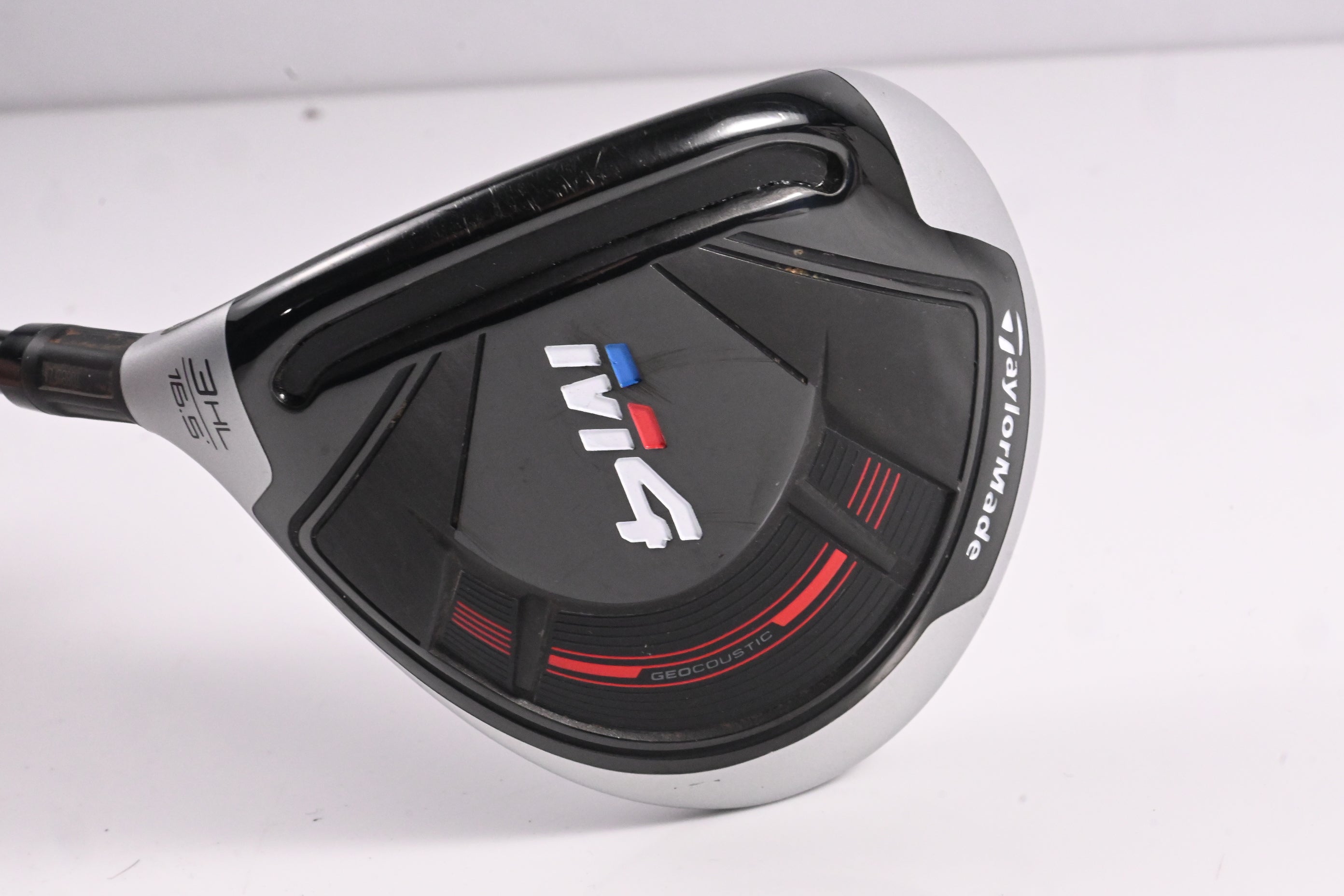 Left Hand Taylormade M4 #3HL Wood / 16.5 Degree / Regular Flex Atmos Red 5 Shaft