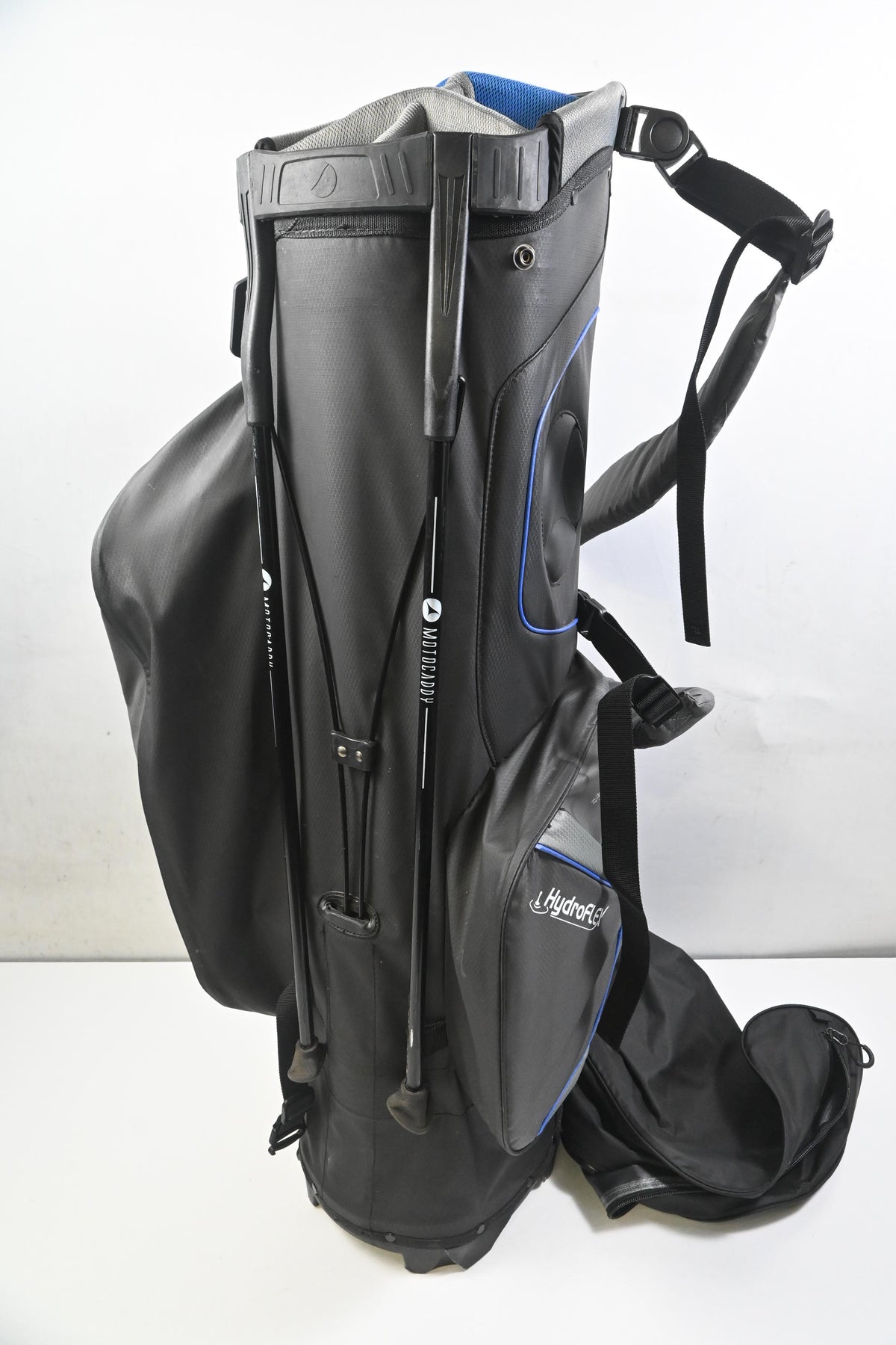 Motocaddy Hydro Flex Stand Bag / 5-Way Divider / Black, Grey & Blue