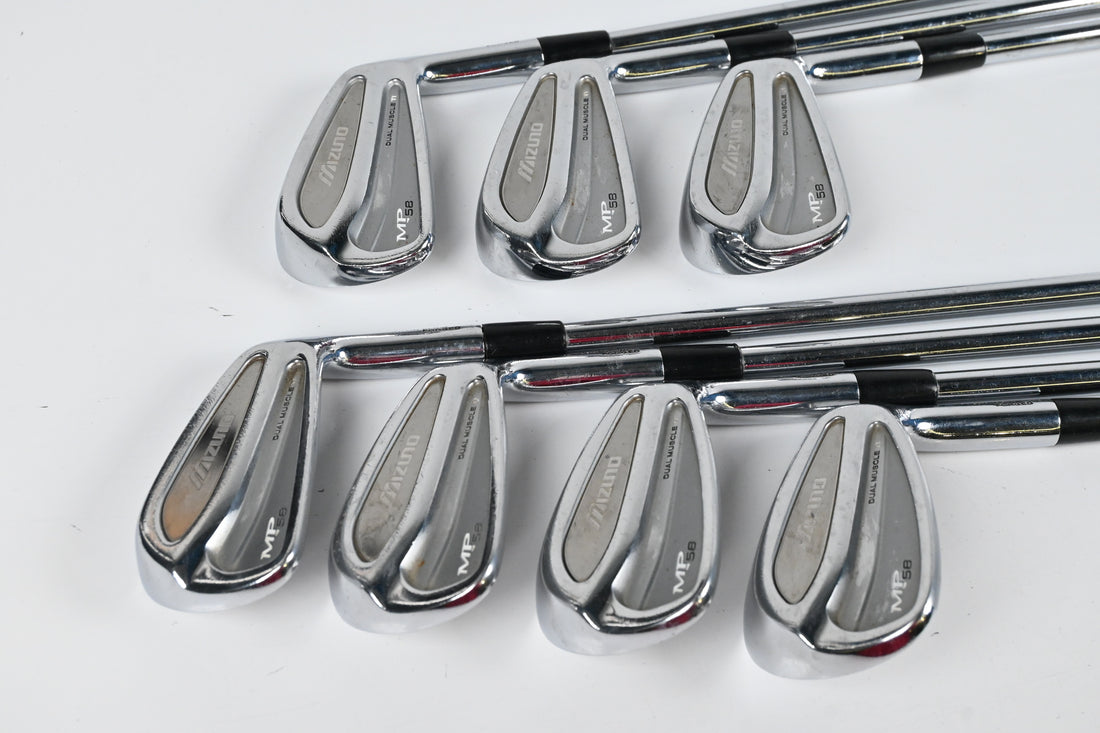 Mizuno MP-58 Irons / 4-PW / Regular Flex Dynamic Gold R300 Steel Shafts