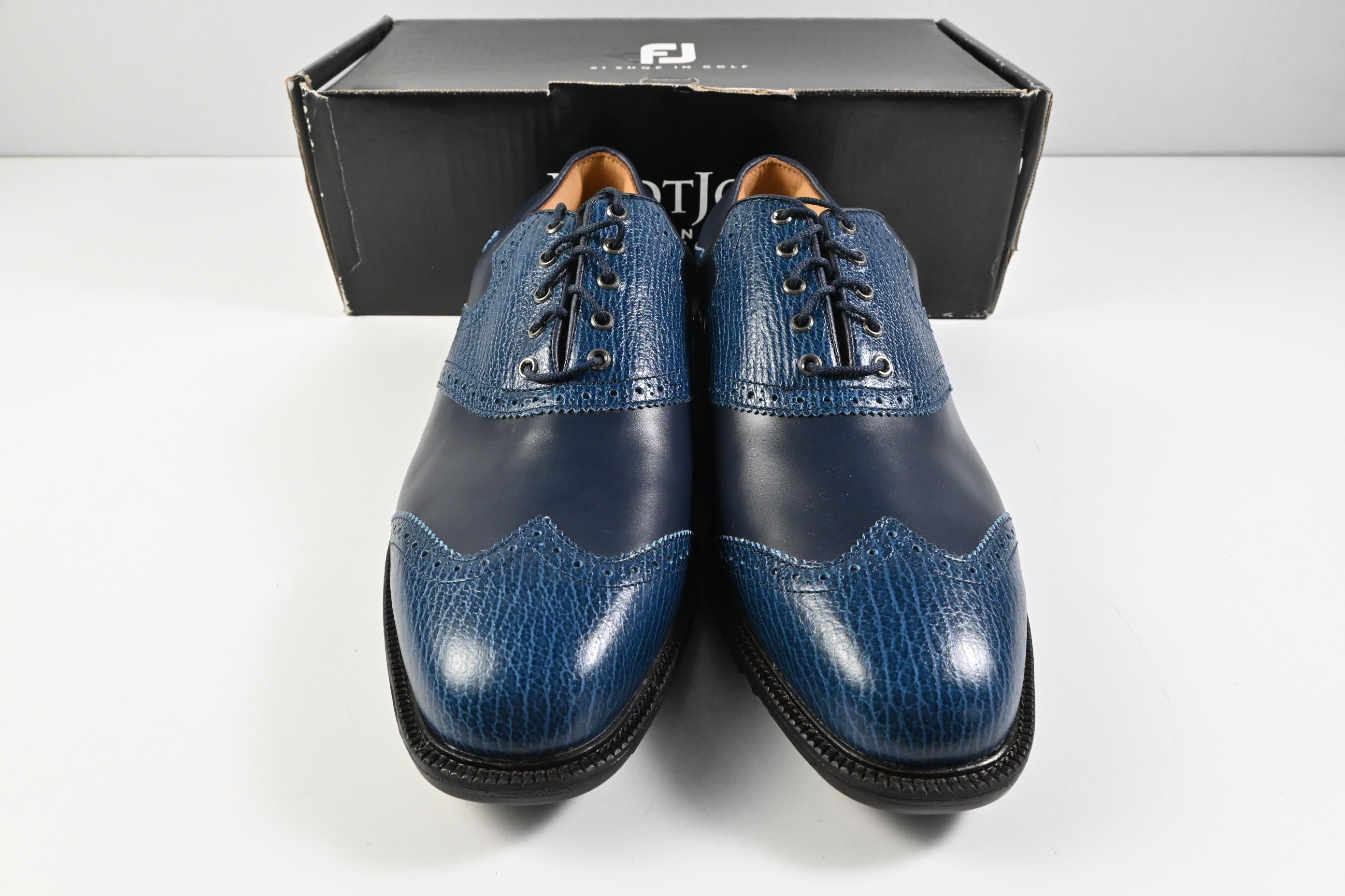 FootJoy Shield Tip Professional Golf Shoes / Size UK 10 / Blue, Navy