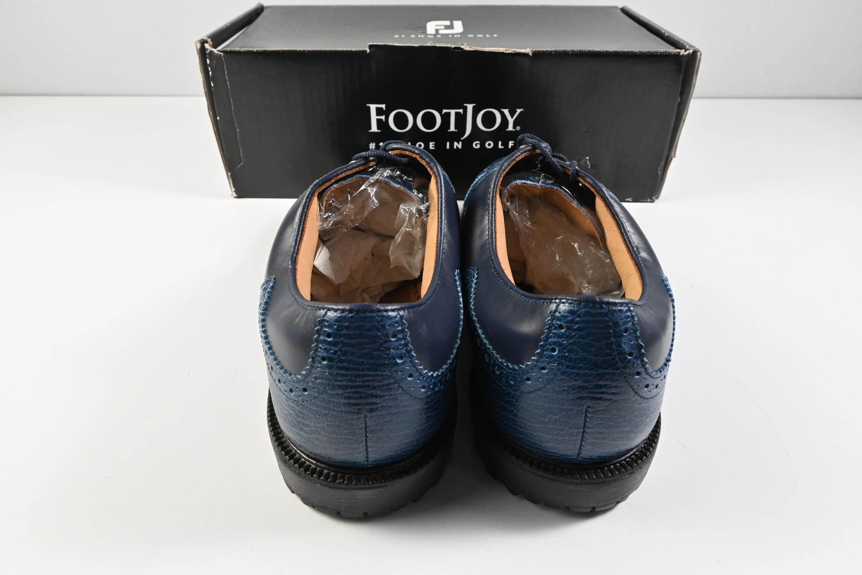 FootJoy Shield Tip Professional Golf Shoes / Size UK 10 / Blue, Navy