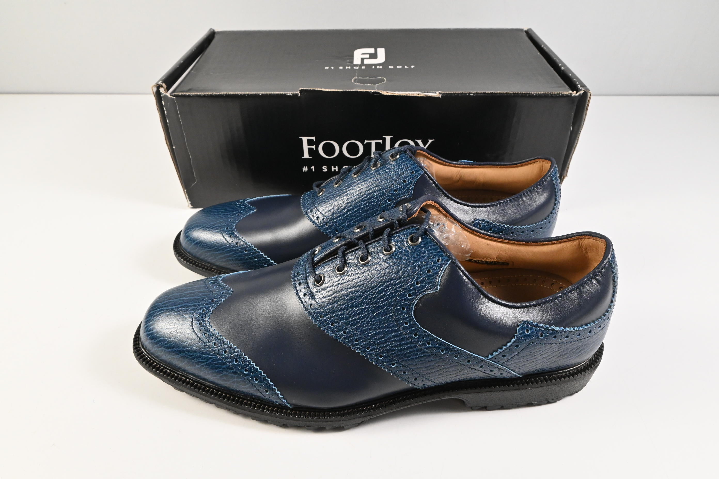FootJoy Shield Tip Professional Golf Shoes / Size UK 10 / Blue, Navy