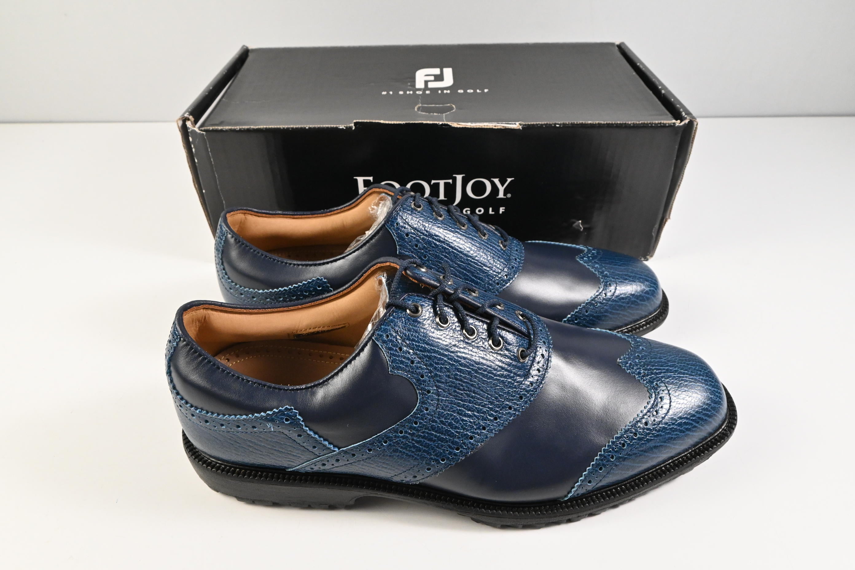 FootJoy Shield Tip Professional Golf Shoes / Size UK 10 / Blue, Navy