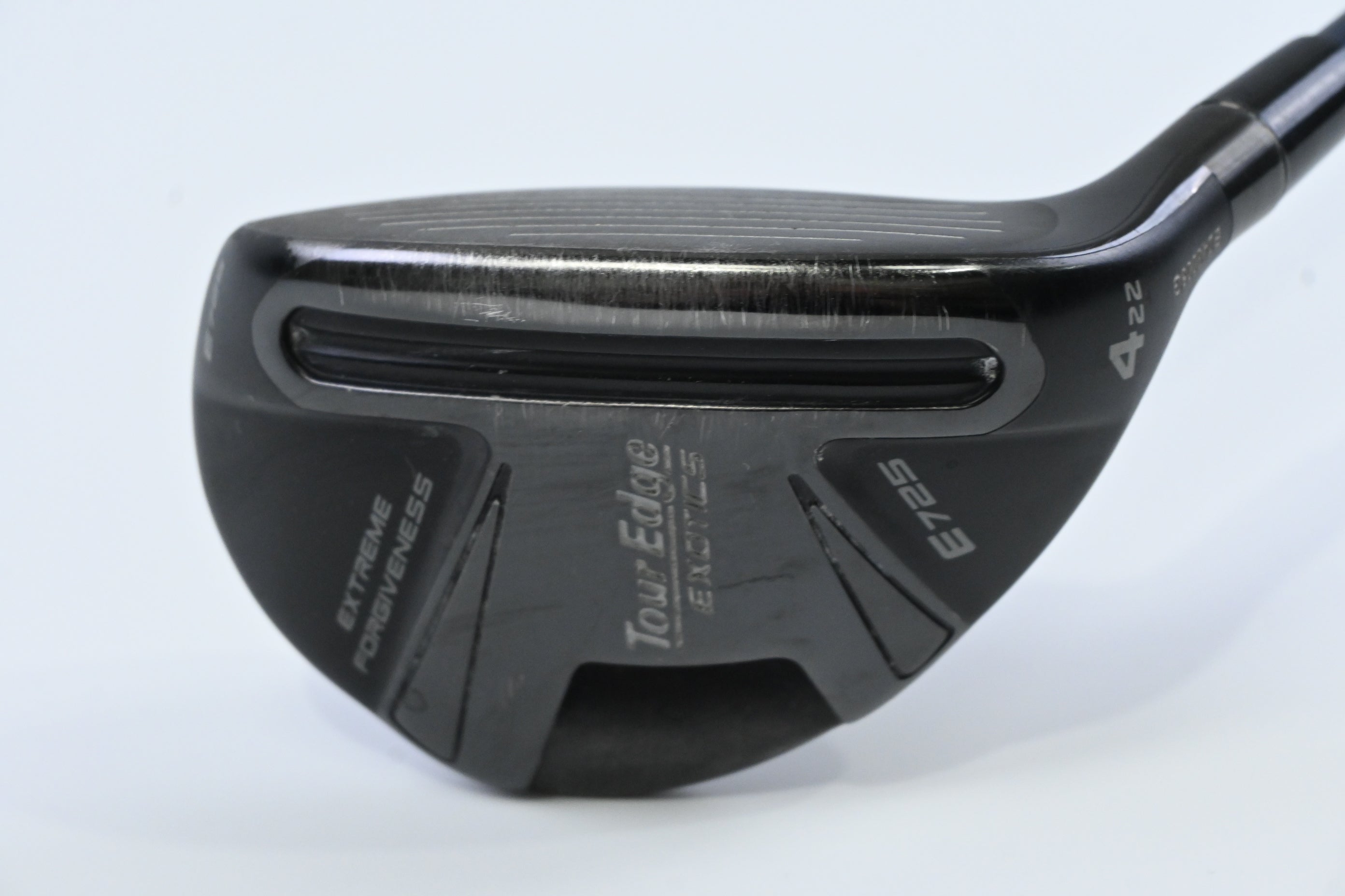 Tour Edge Exotics E725 #4 Hybrid / 22 Degree / Stiff Flex Denali Blue 80 Shaft
