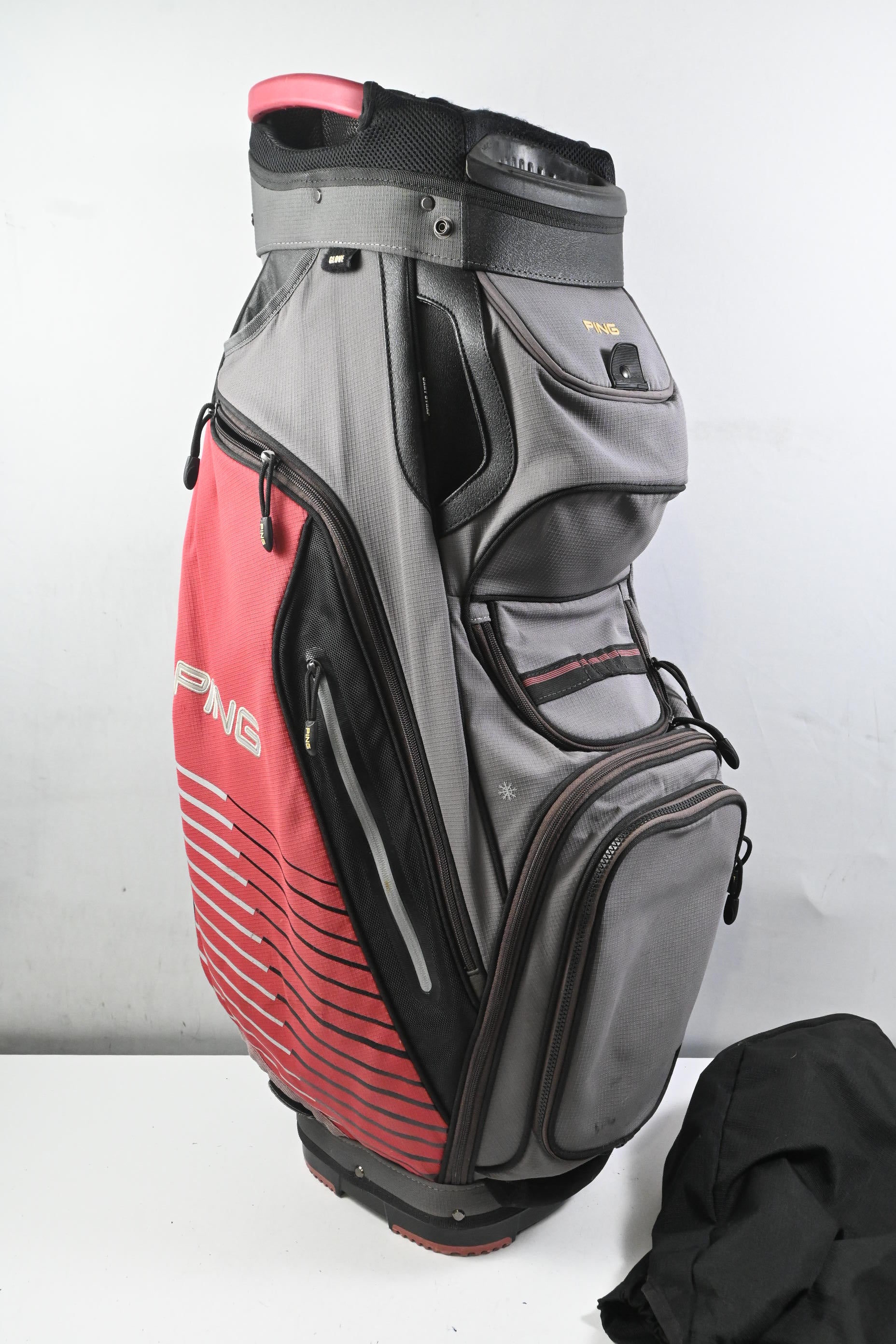 Ping Pioneer Cart Bag / 15-Way Divider / Grey & Red