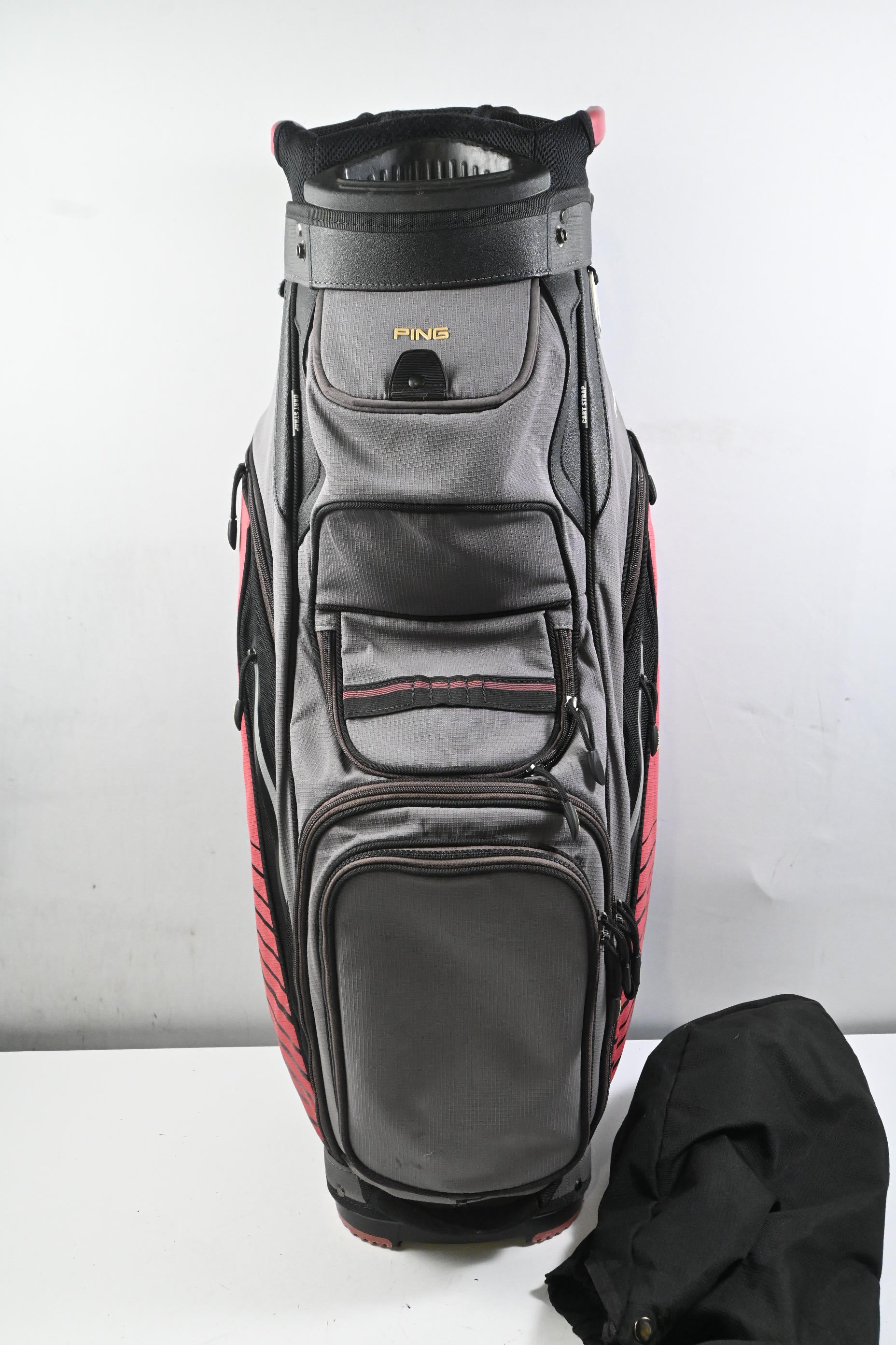 Ping Pioneer Cart Bag / 15-Way Divider / Grey & Red