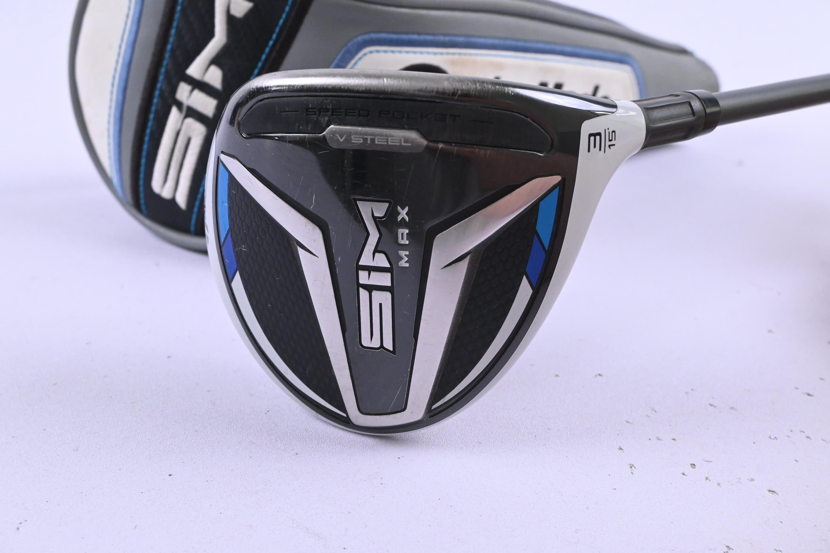 Taylormade SIM Max #3 Wood / 15 Degree / Stiff Flex HZRDUS Smoke Green 60 Shaft