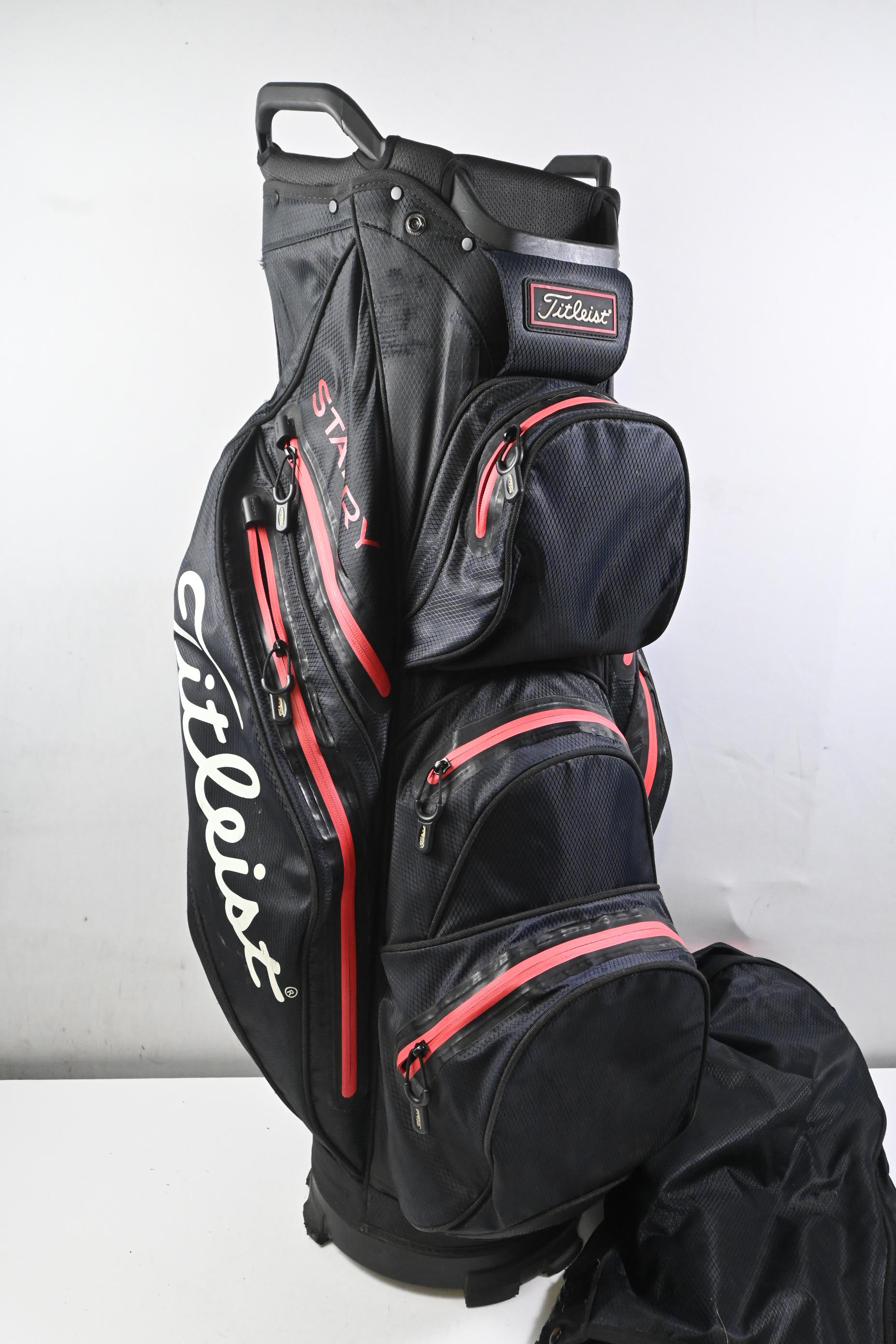 Titleist StaDry Cart Bag / 14-Way Divider / Black & Red