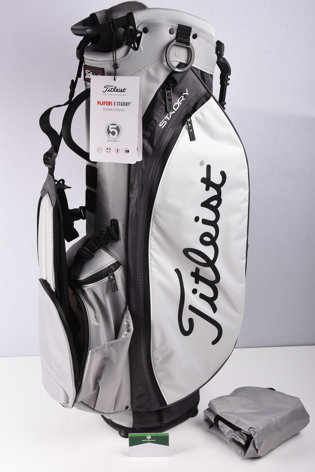 Titleist 2023 Players 5 StaDry Stand Bag / 4-Way Divider / Grey, White