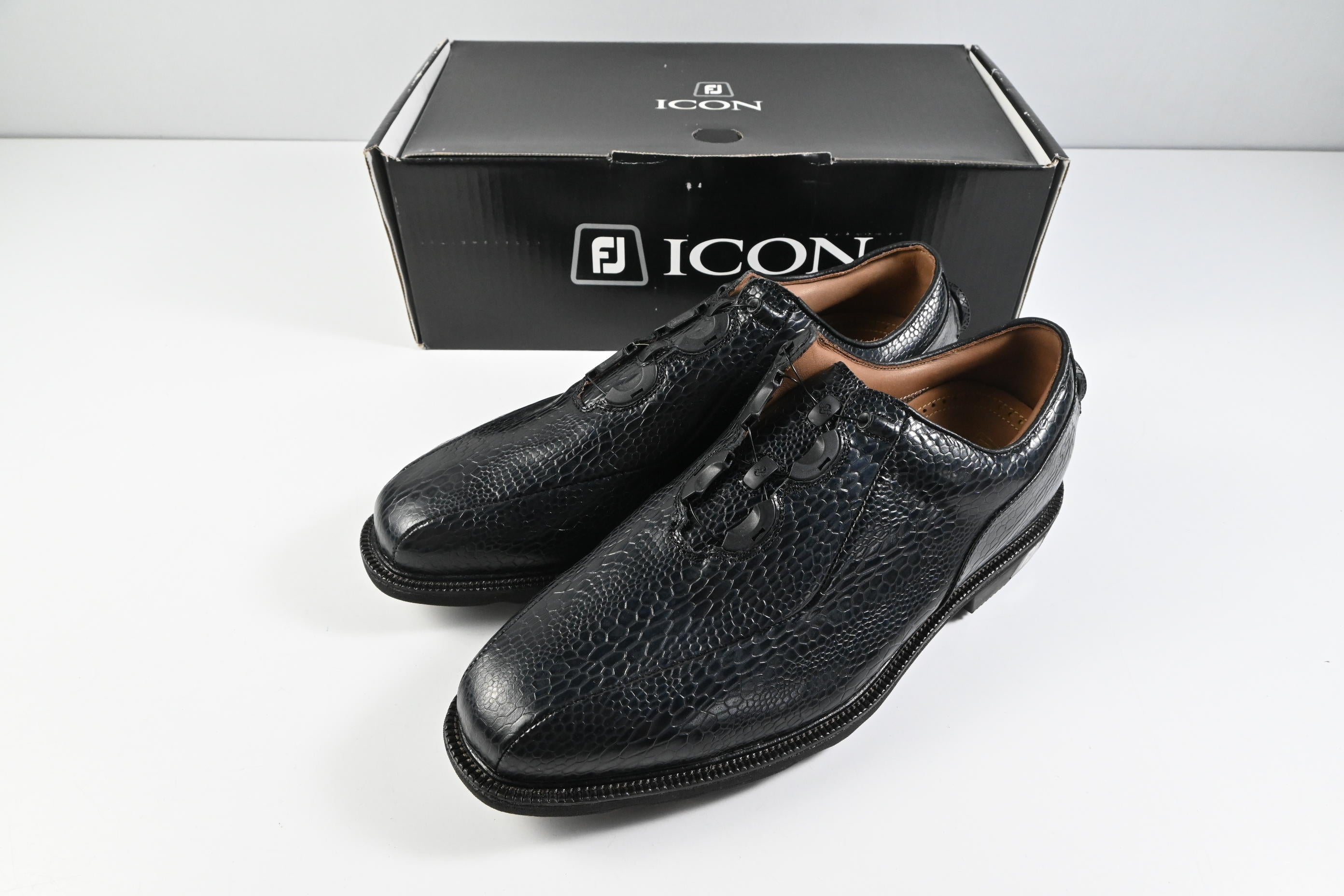 FootJoy Premiere Icon Bicycle Golf Shoes / Size UK 10 / Black