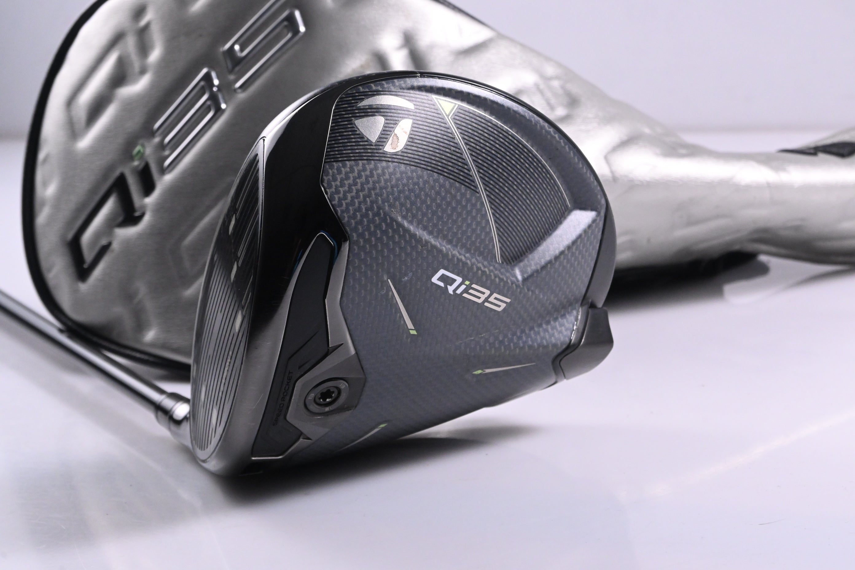 Left Hand Taylormade Qi35 Driver / 10.5 Degree / Stiff Flex HZRDUS Black 60
