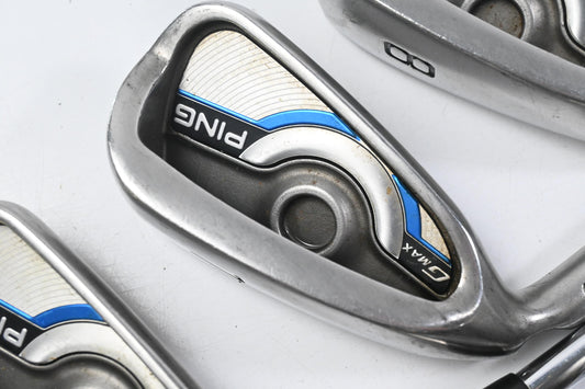 Left Hand Ping GMax Irons / 5-PW+GW+SW / Black Dot / Regular Flex Steel Shafts