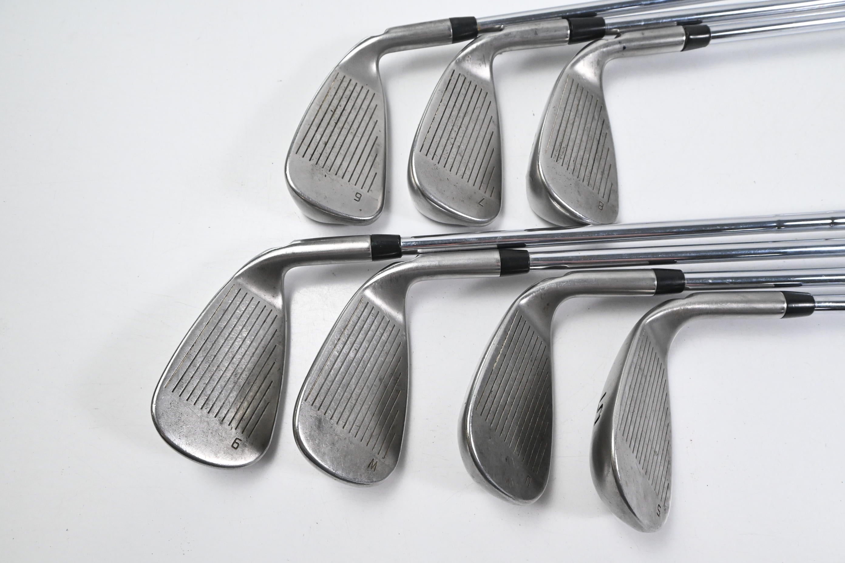 Left Hand Ping GMax Irons / 5-PW+GW+SW / Black Dot / Regular Flex Steel Shafts