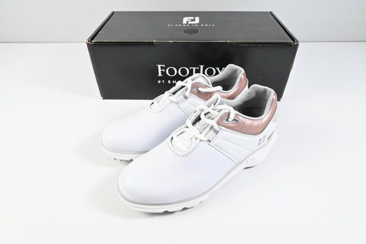 Ladies FootJoy Pro SL Golf Shoes / Size UK 8 / White, Pink