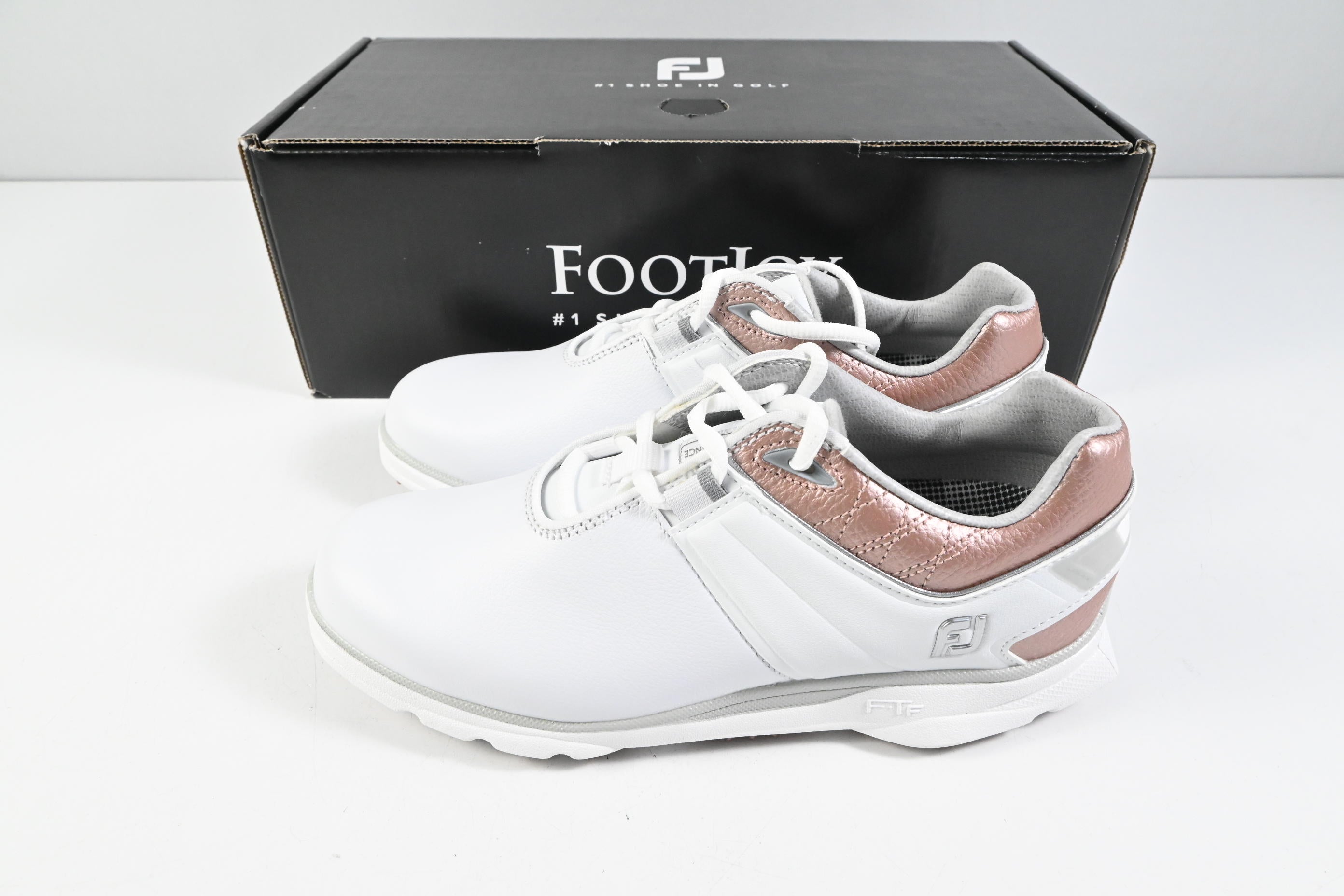Ladies FootJoy Pro SL Golf Shoes / Size UK 8 / White, Pink