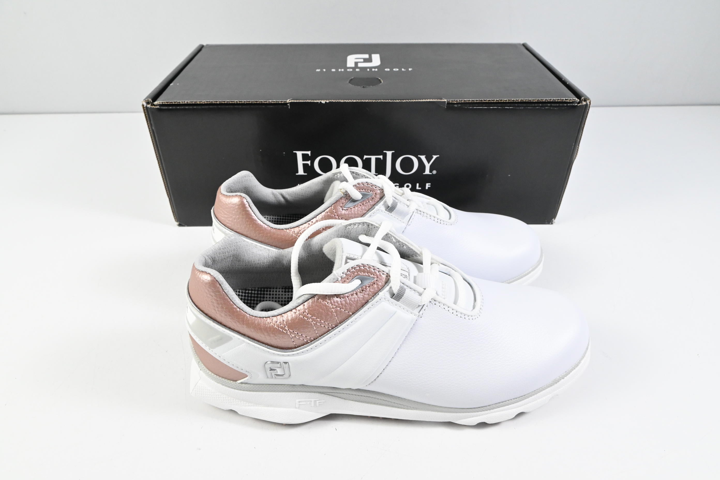 Ladies FootJoy Pro SL Golf Shoes / Size UK 8 / White, Pink