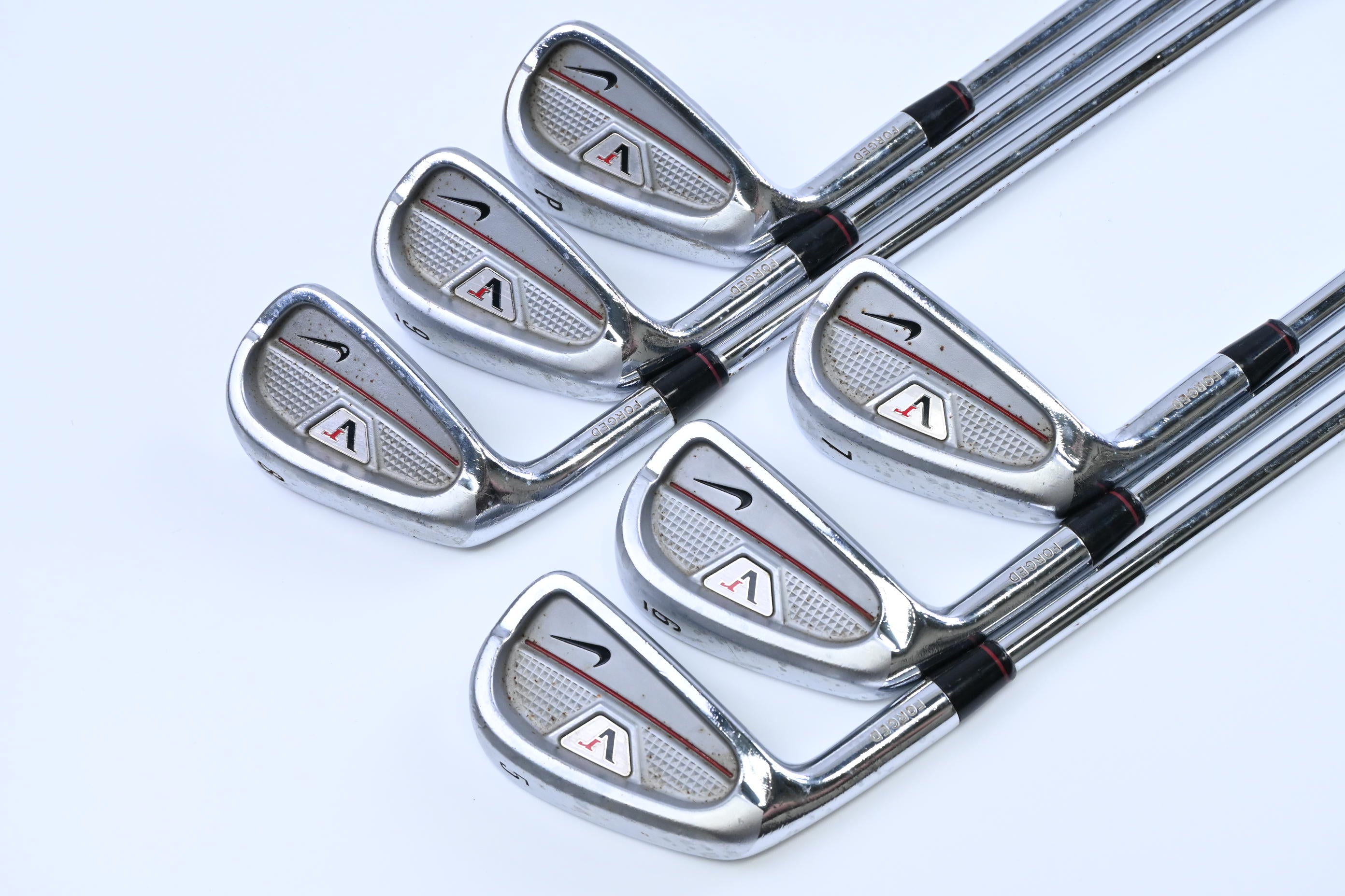 Left Hand Nike VR Full Cavity Irons / 5-PW / Stiff Flex Dynalite 90 Shafts