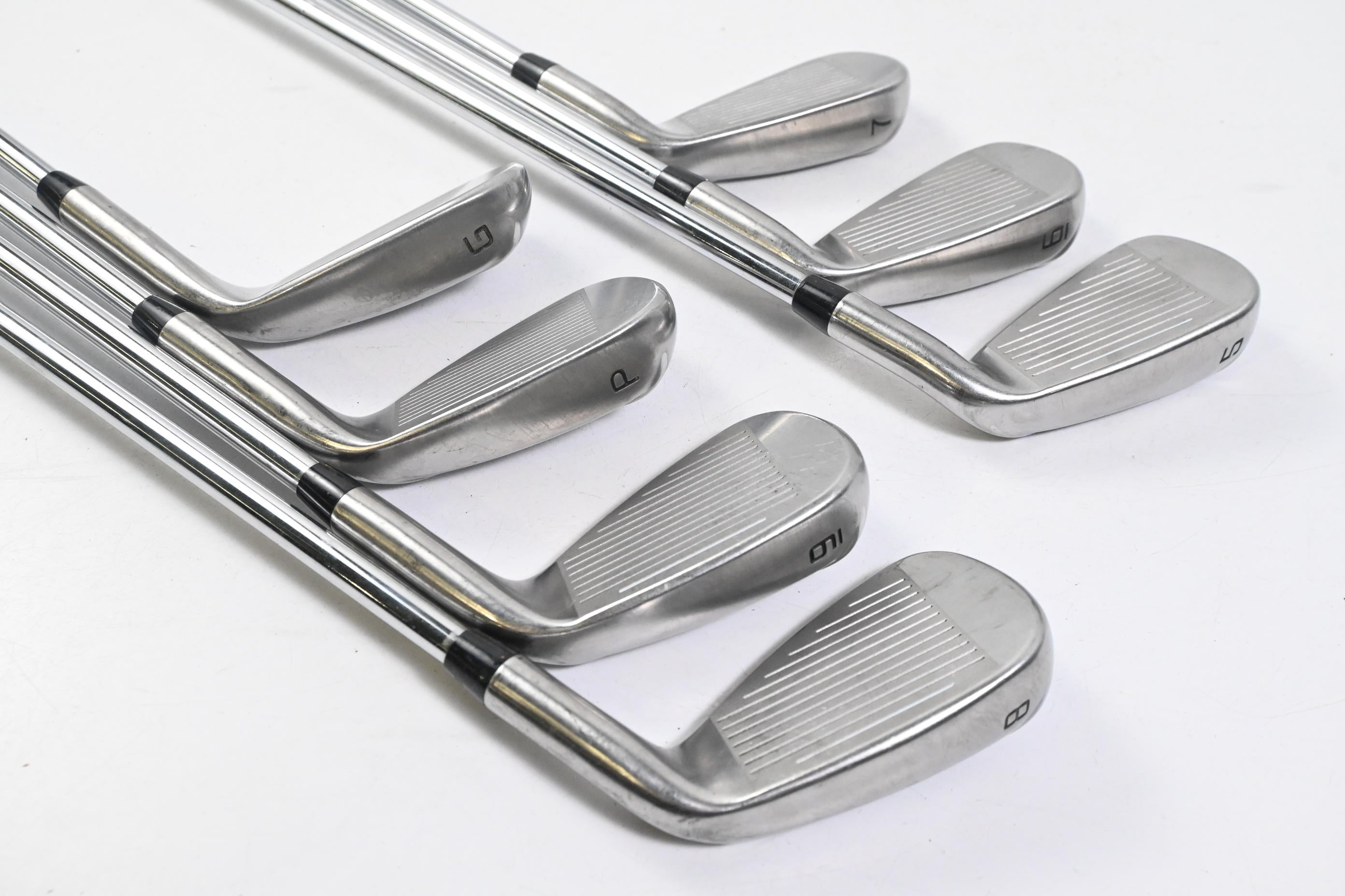 Left Hand Cobra Aerojet One Length Irons / 5-PW+GW / Regular Flex KBS Tour Lite Shafts