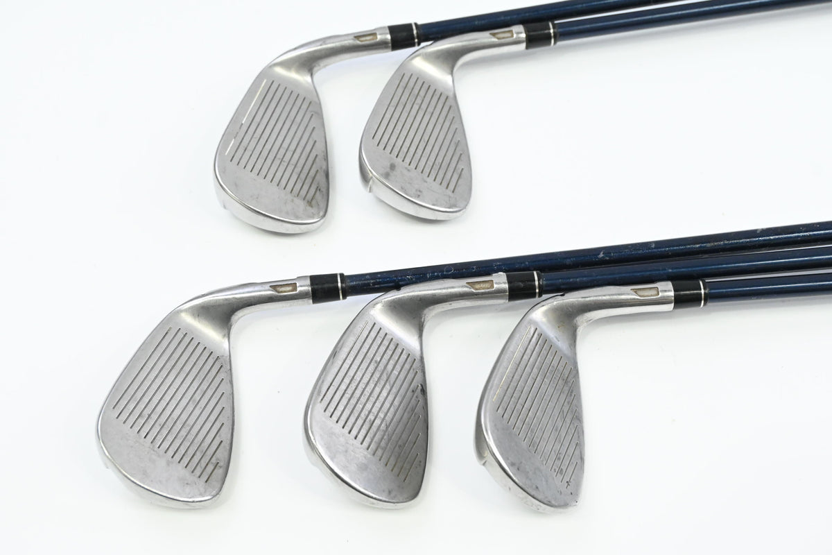 Left Hand Taylormade SIM2 Max OS Irons / 7-PW+AW / Regular Flex Ventus Blue 6