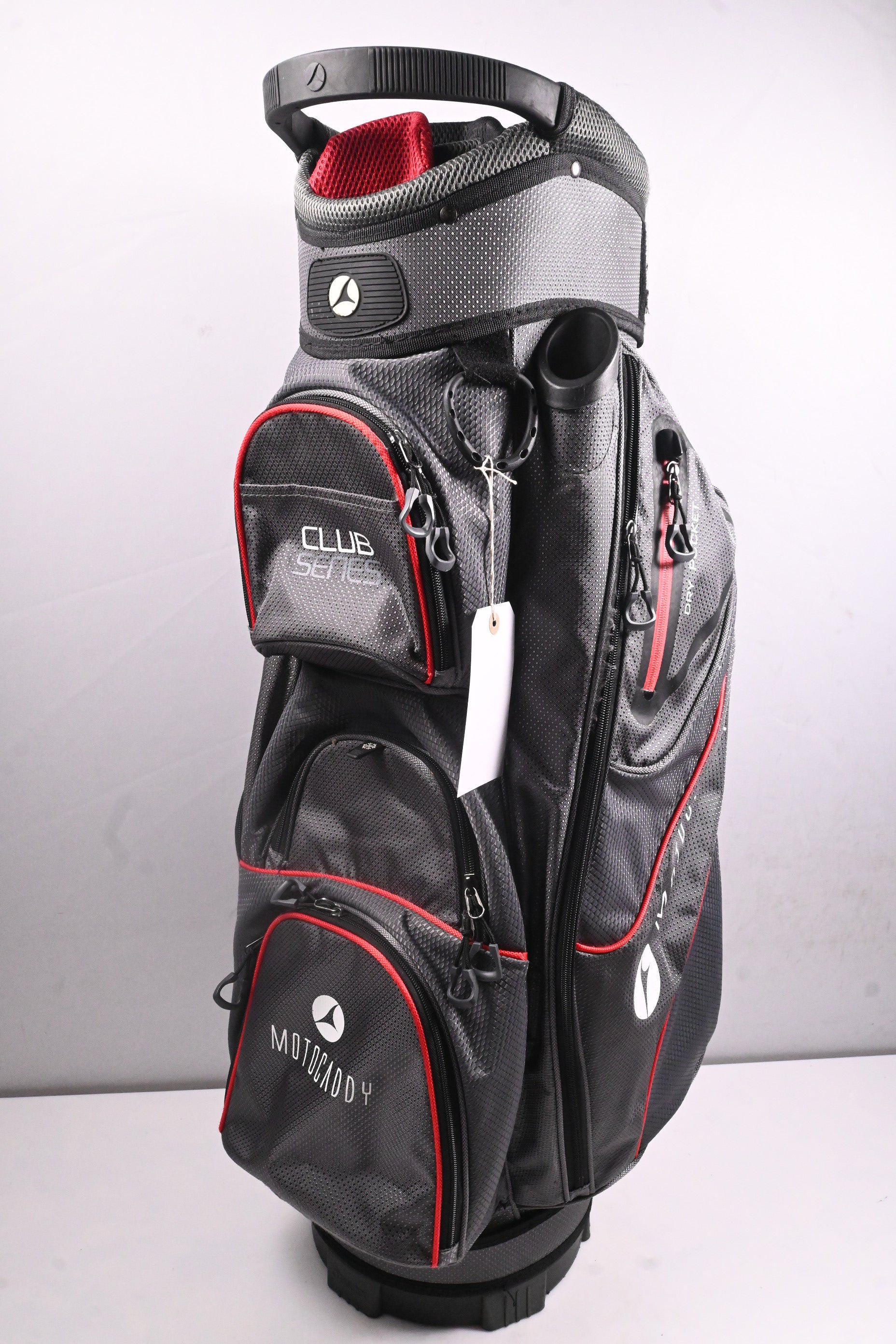 Motocaddy Club Series Cart Bag / 14-Way Divider / Grey, Red