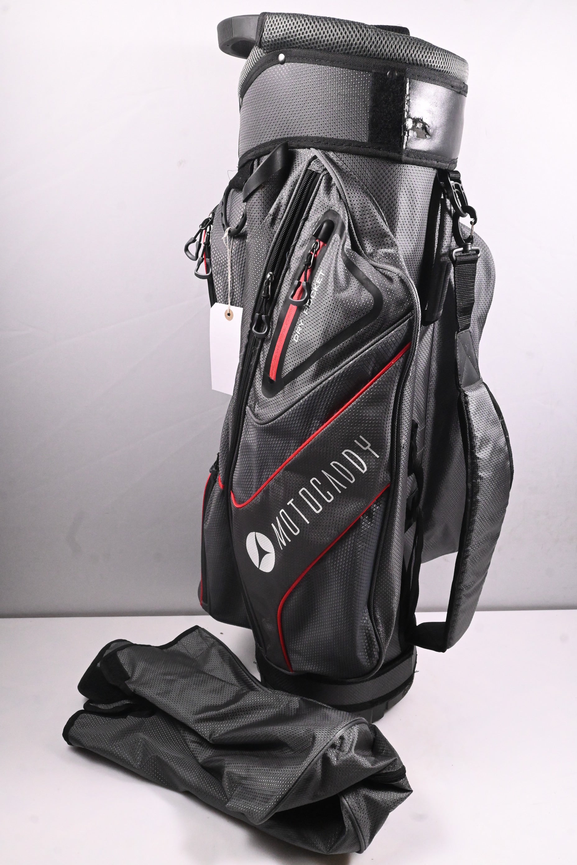 Motocaddy Club Series Cart Bag / 14-Way Divider / Grey, Red