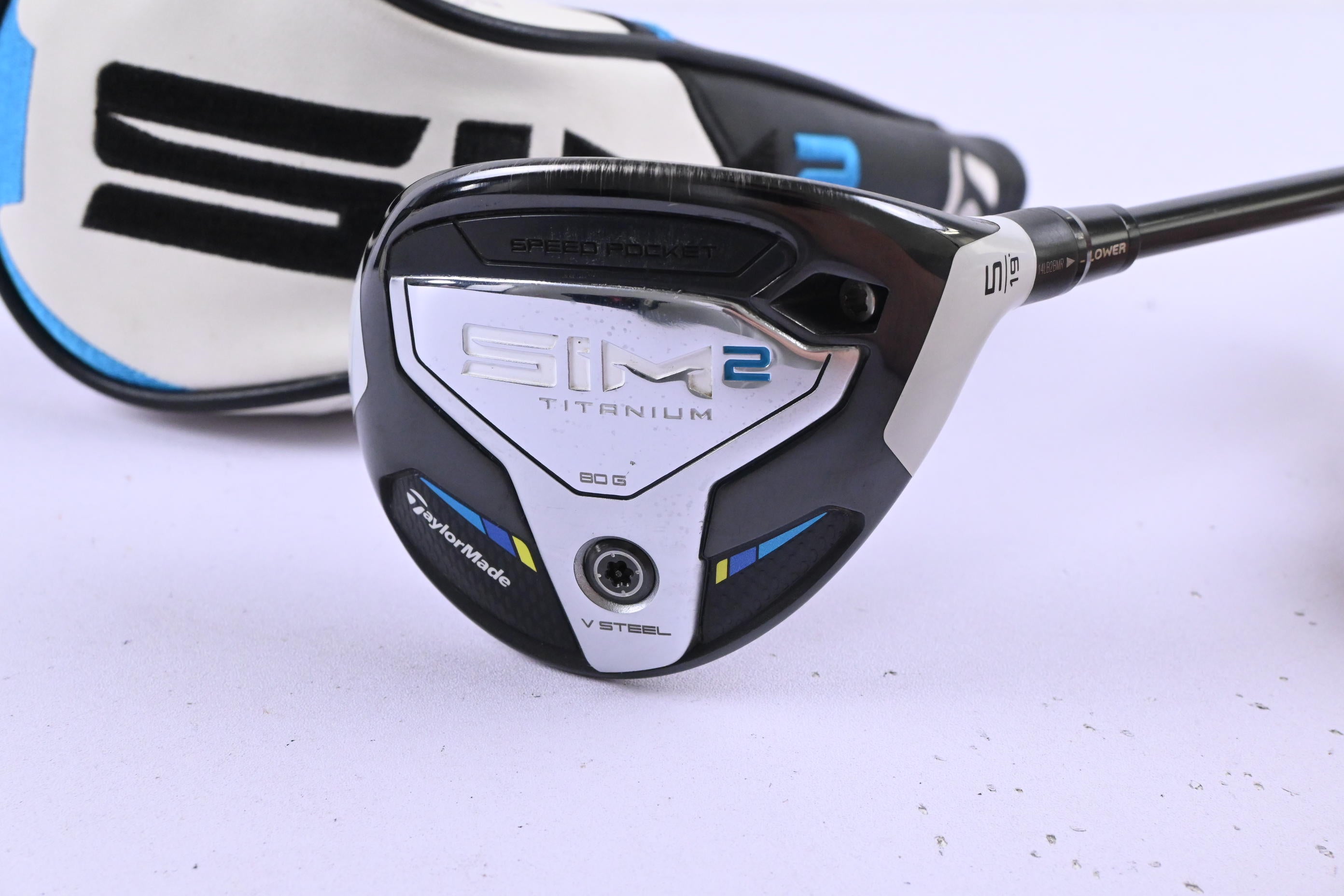 Taylormade SIM2 Ti #5 Wood / 19 Degree / Stiff Flex Tensei AV Raw Blue 65 Shaft