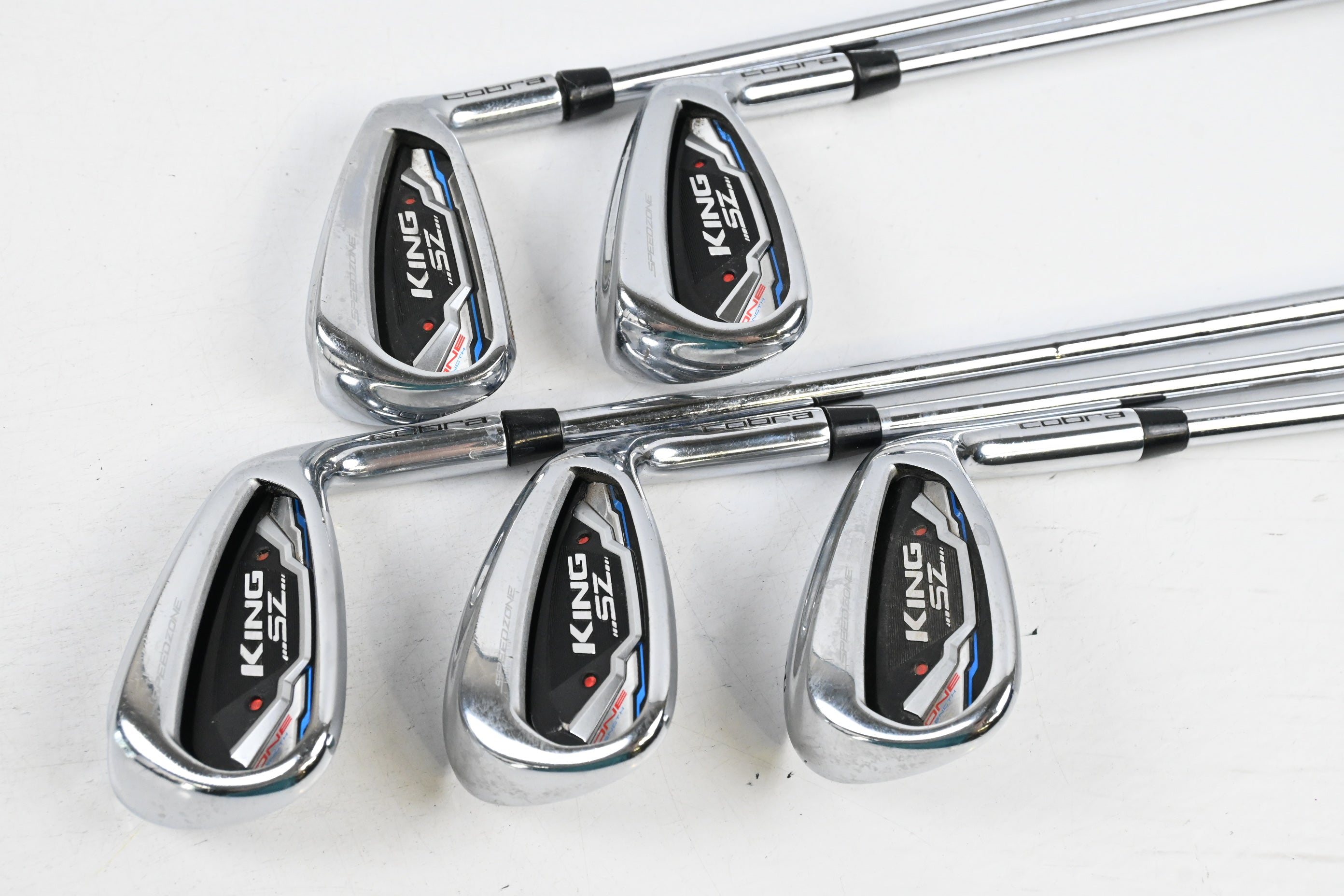 Cobra King Speedzone Irons / 7-PW+GW / Stiff Flex KBS 120 Shafts