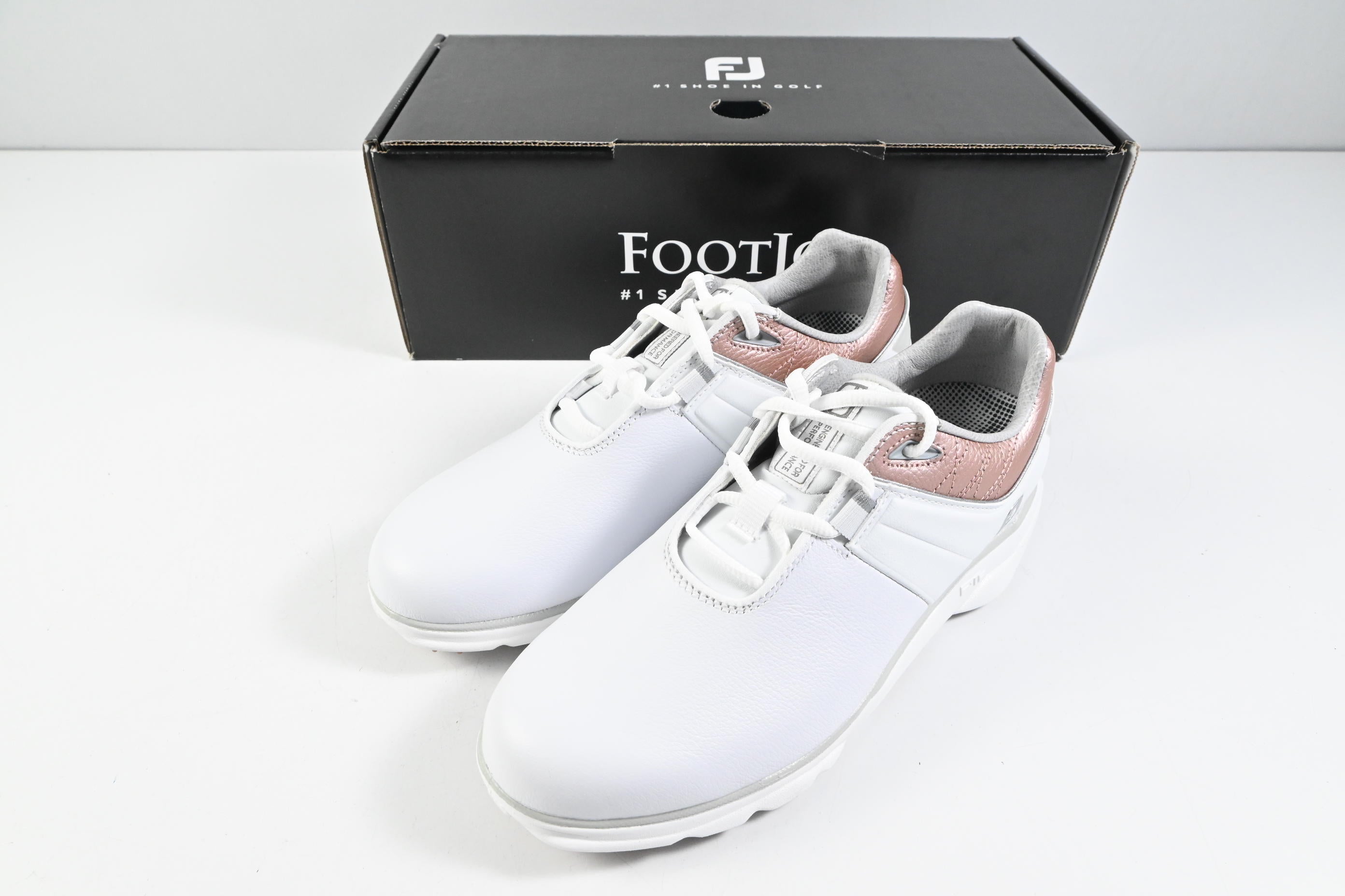 Ladies FootJoy Pro SL Golf Shoes / Size UK 5.5 / White, Pink