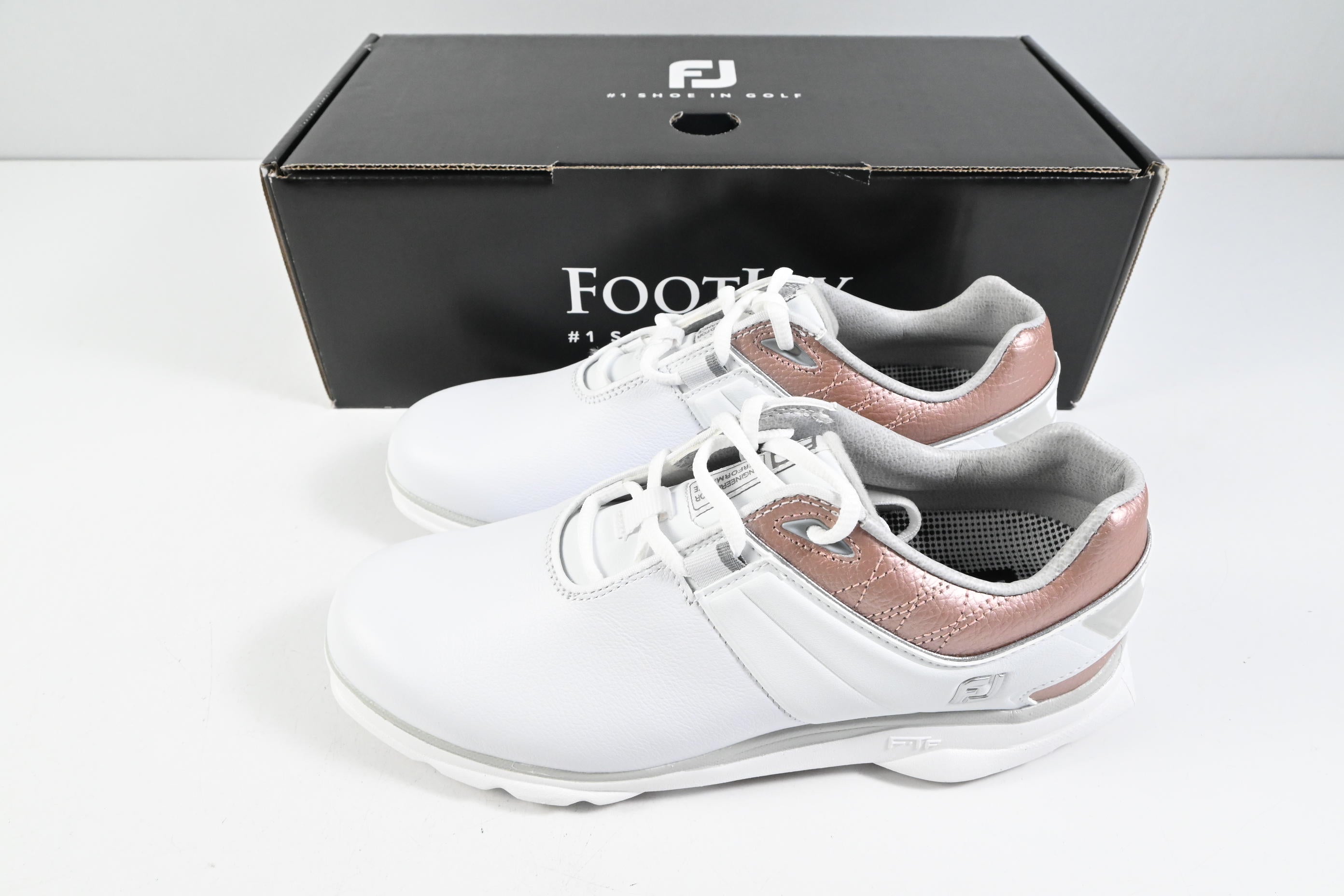 Ladies FootJoy Pro SL Golf Shoes / Size UK 5.5 / White, Pink