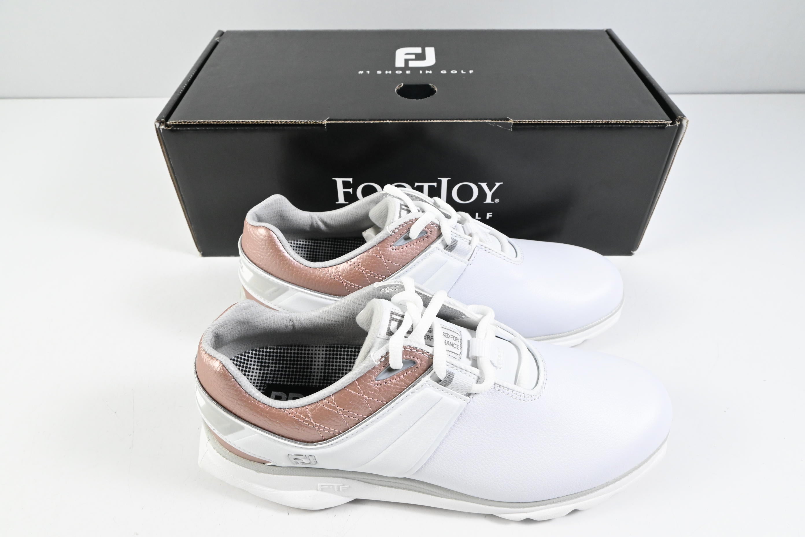 Ladies FootJoy Pro SL Golf Shoes / Size UK 5.5 / White, Pink