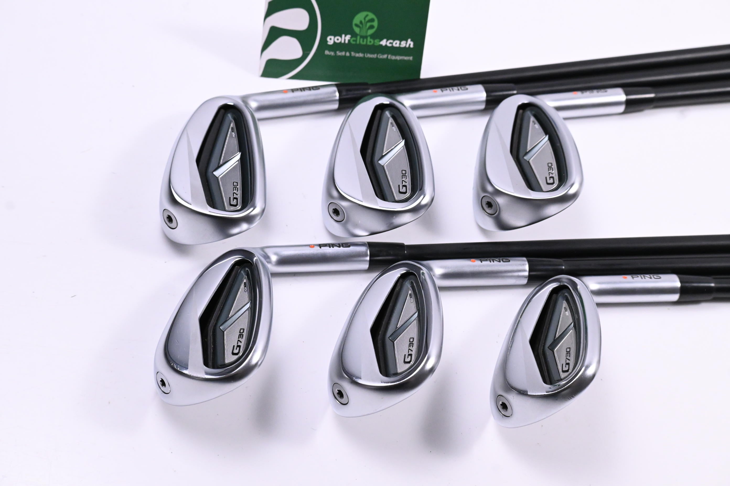 Ping G730 Irons / 8-PW+UW+50°+56° / Orange Dot / Senior Flex Ping Alta CB Black