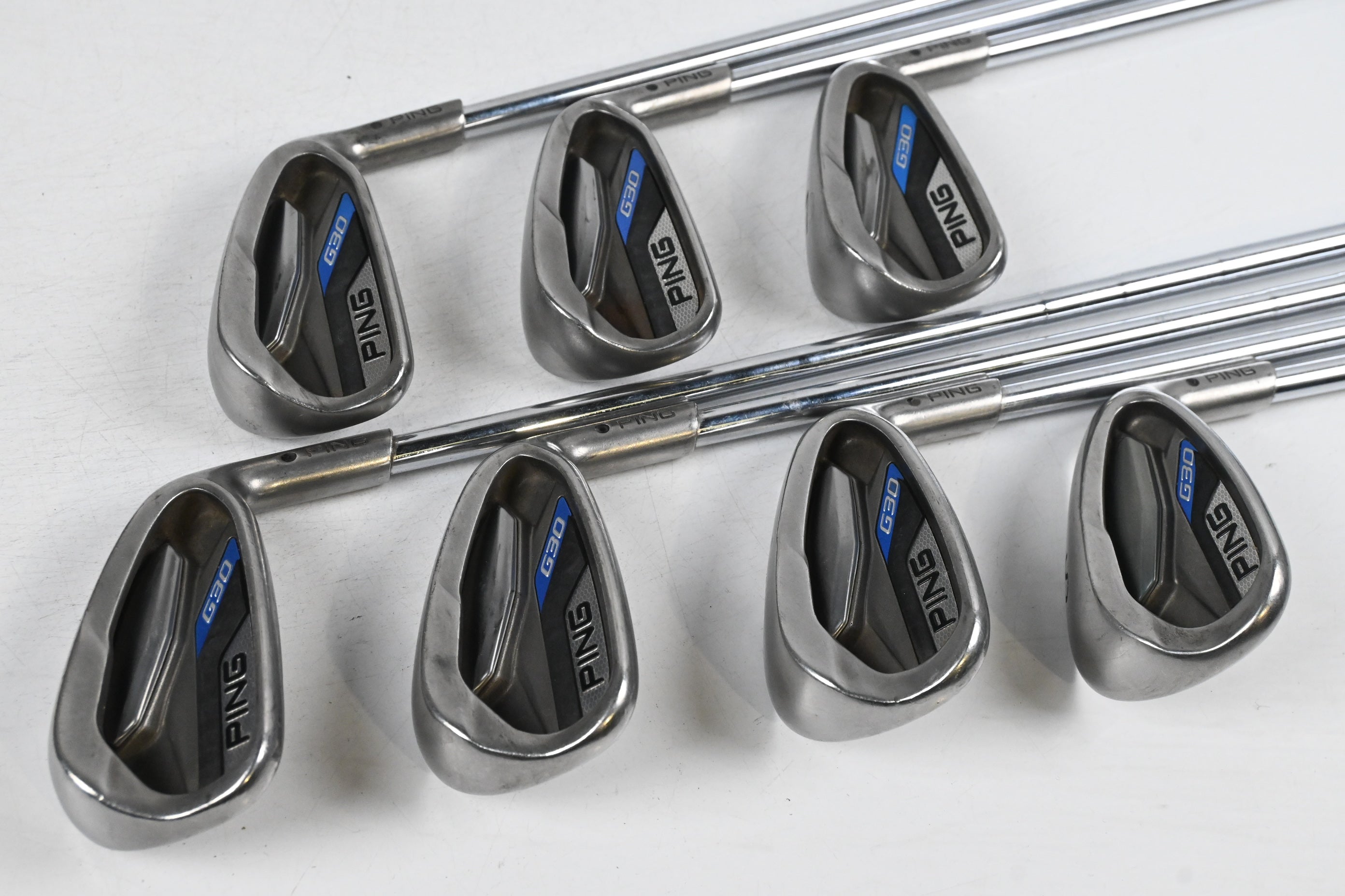 Ping G30 Irons / 5-PW+SW / Black Dot / Regular Flex Ping CFS Distance Shafts