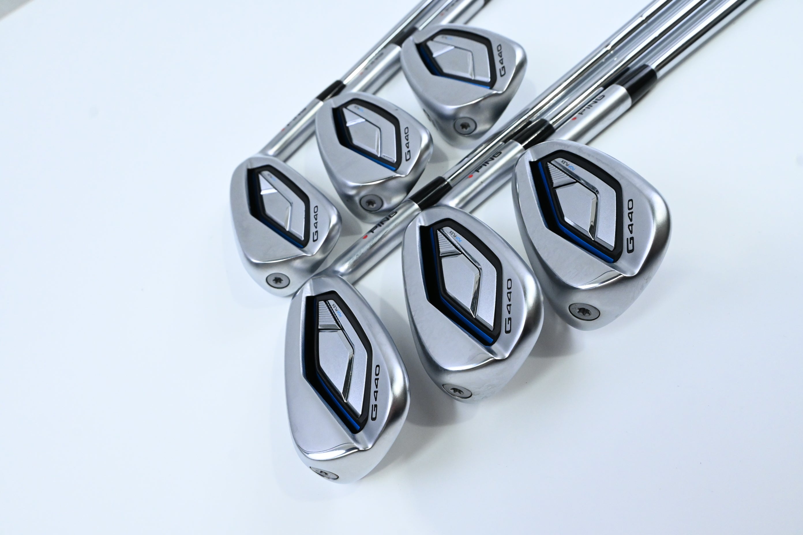 Ping G440 Irons / 7-PW+UW+52° / Red Degree / Red Dot / Regular Flex KBS Tour 110