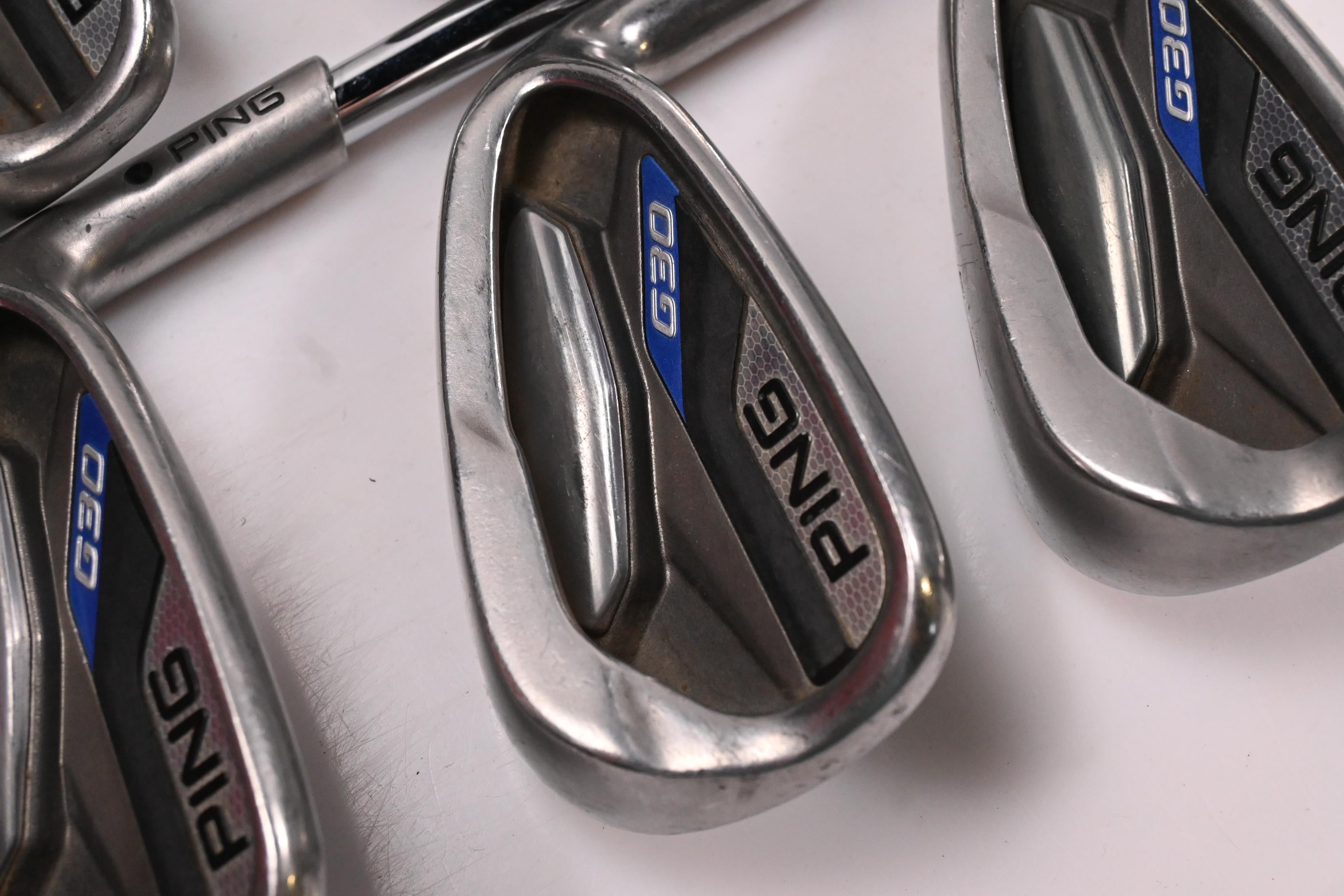 Ping G30 Irons / 6-PW / Green Dot / Regular Flex Ping CFS Distance Shafts