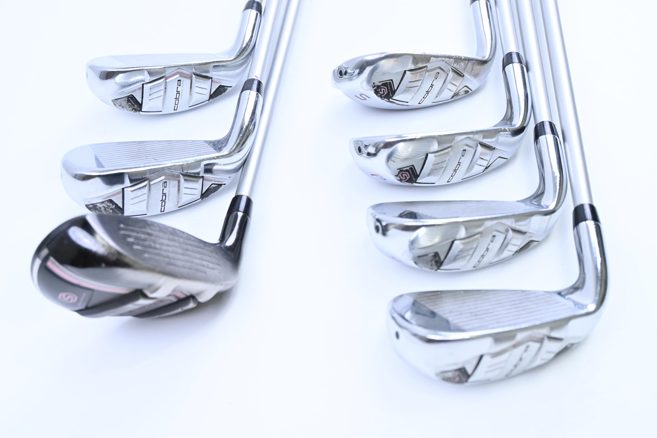Ladies Cobra T-Rail Hybrid Combo Irons / 5H+6-PW+SW / Ladies Flex Ultralite 45