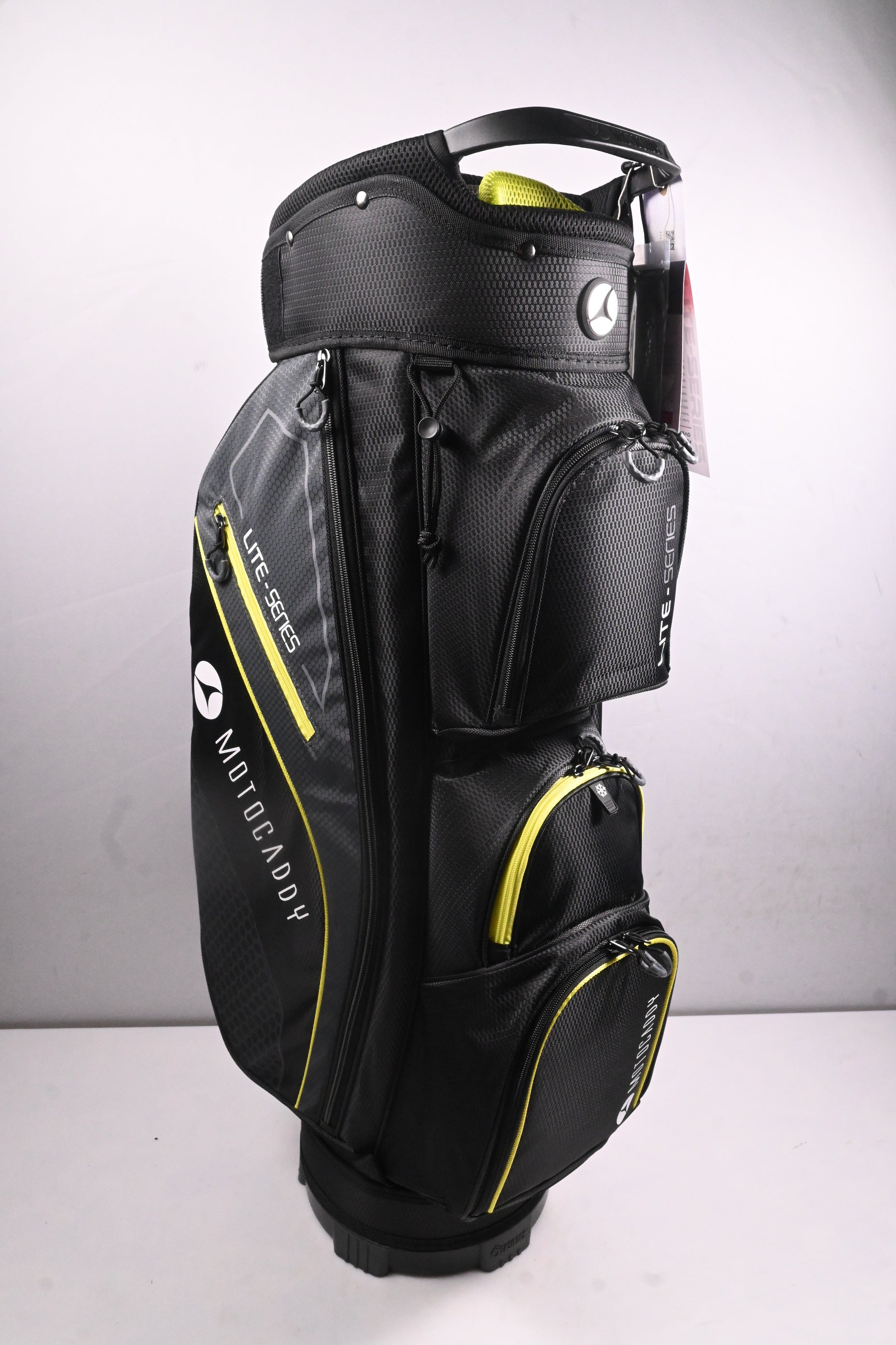 Motocaddy Lite Series Cart Bag / 14-Way Divider / Black, Lime