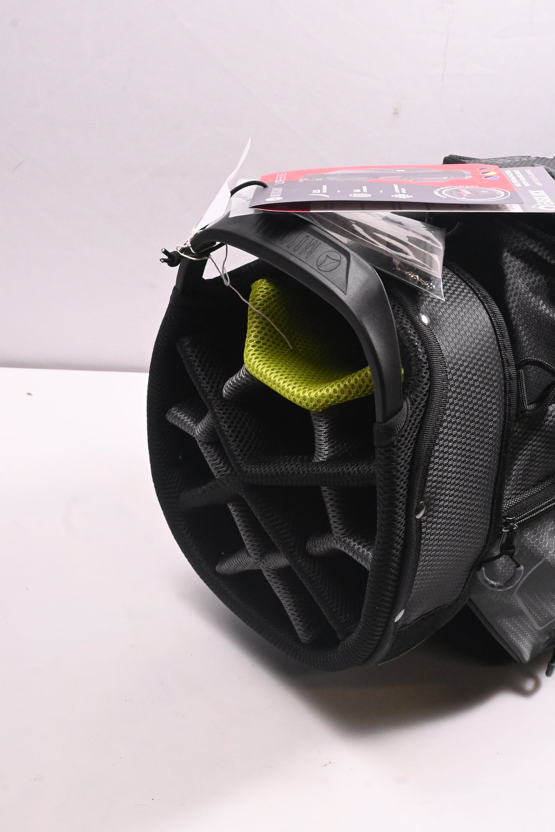 Motocaddy Lite Series Cart Bag / 14-Way Divider / Black, Lime