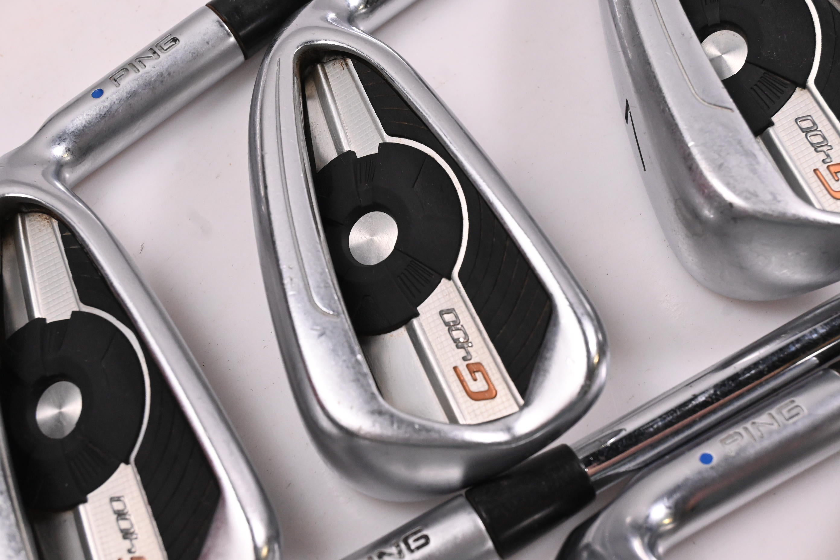 Ping G400 Irons / 5-PW / Blue Dot / Stiff Flex True Temper XP 95 Shafts