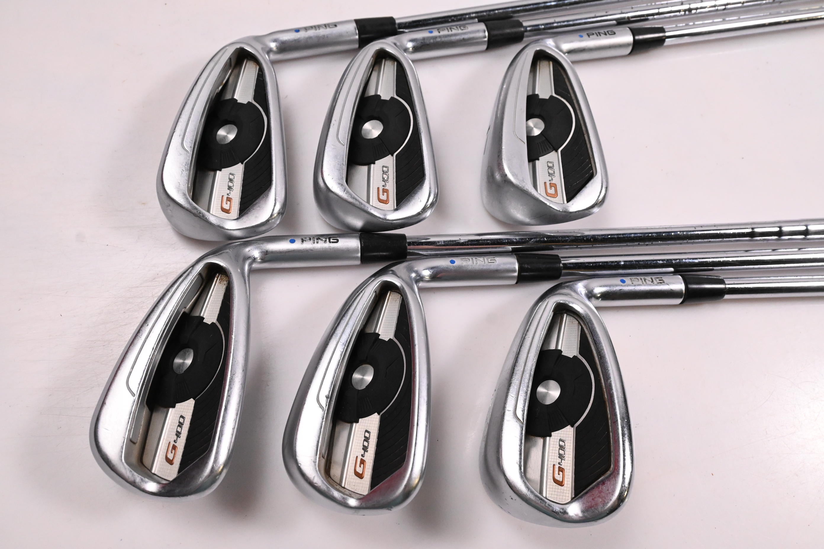 Ping G400 Irons / 5-PW / Blue Dot / Stiff Flex True Temper XP 95 Shafts