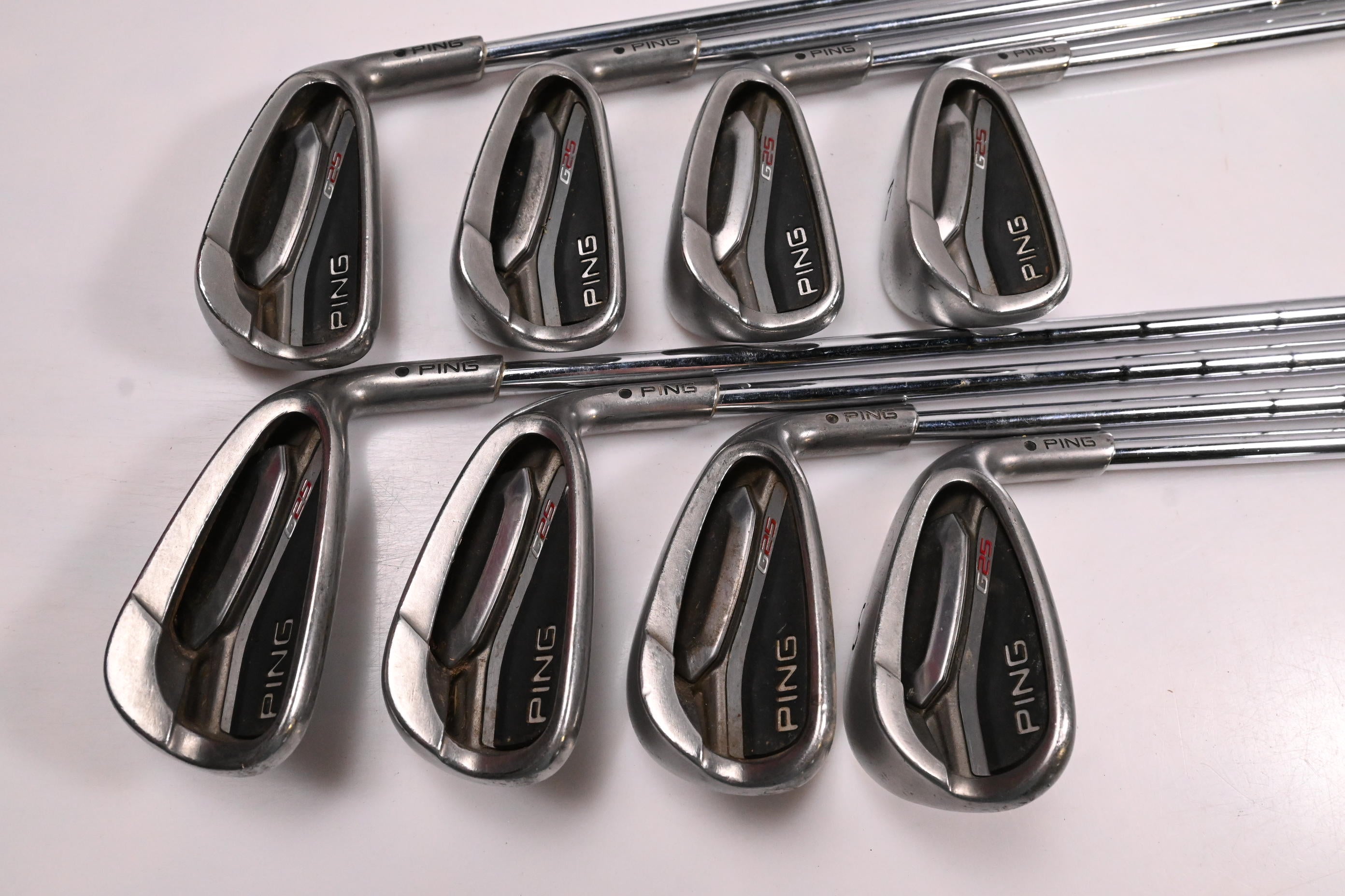 Ping G25 Irons / 4-PW+SW / Black Dot / Stiff Flex Ping CFS Shafts