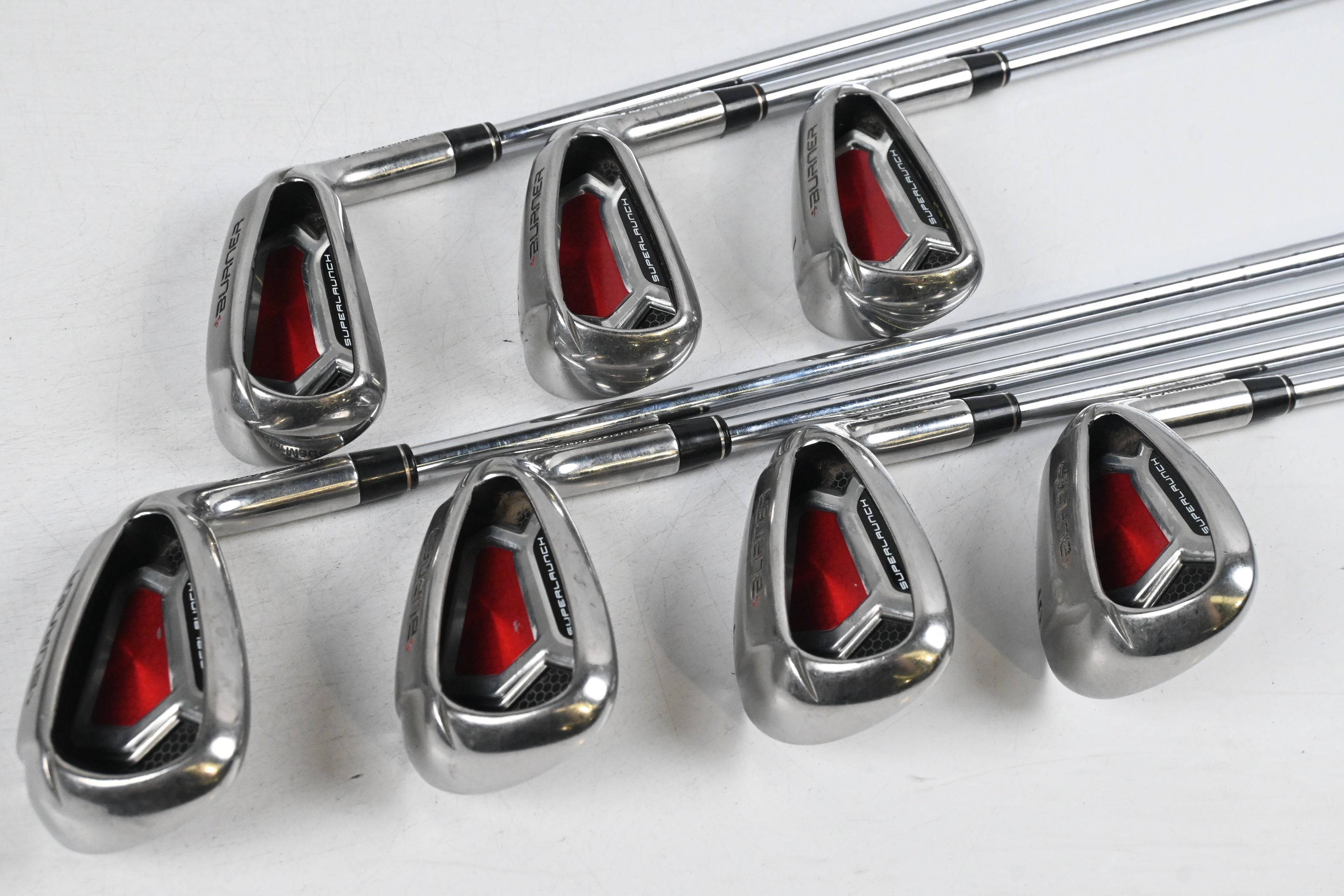Taylormade Burner Superlaunch Irons / 5-PW+SW / Regular Flex Burner 85 Shafts