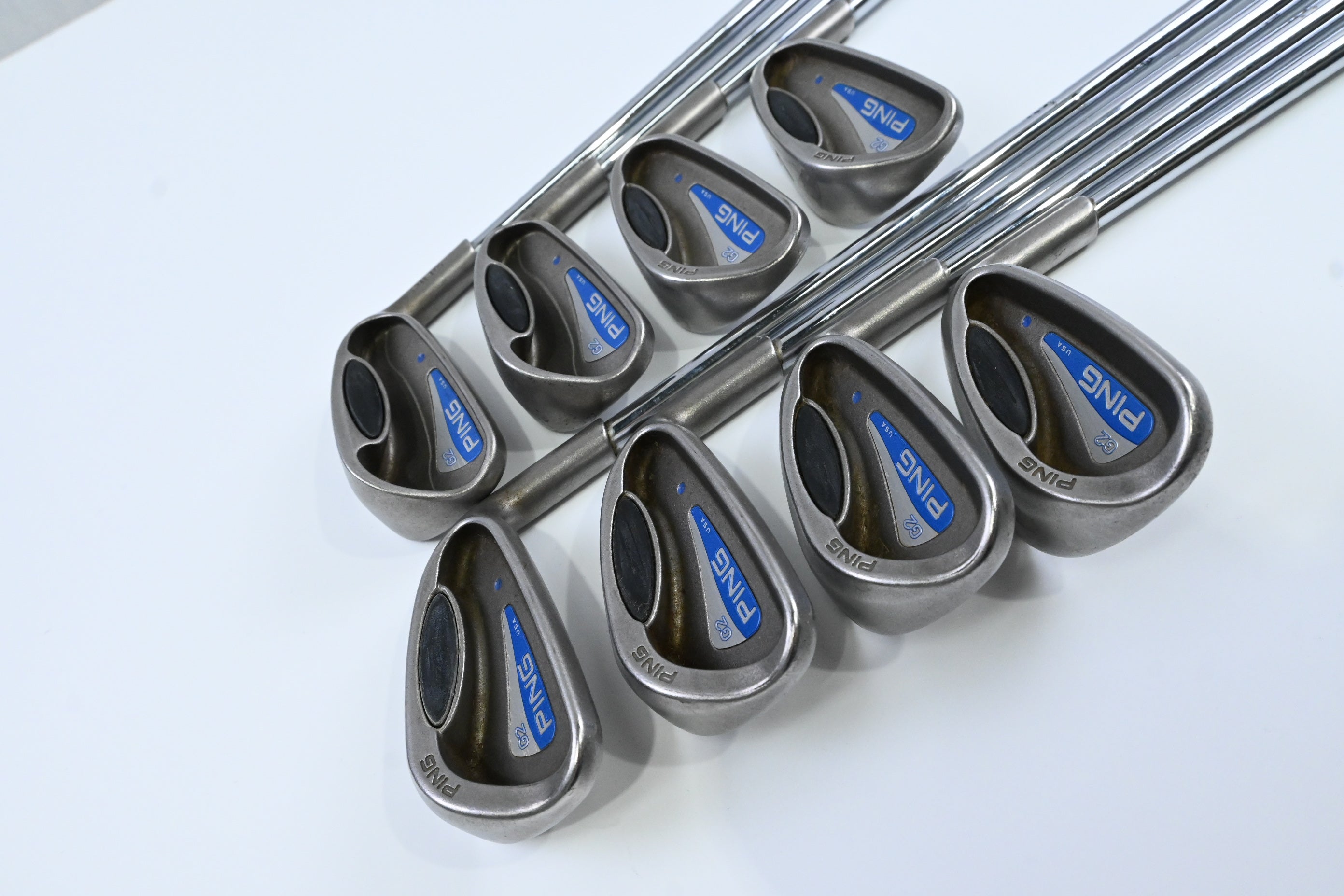 Ping G2 Irons / 4-PW+SW / Blue Dot / Blue Dot / Regular Flex Ping Shafts