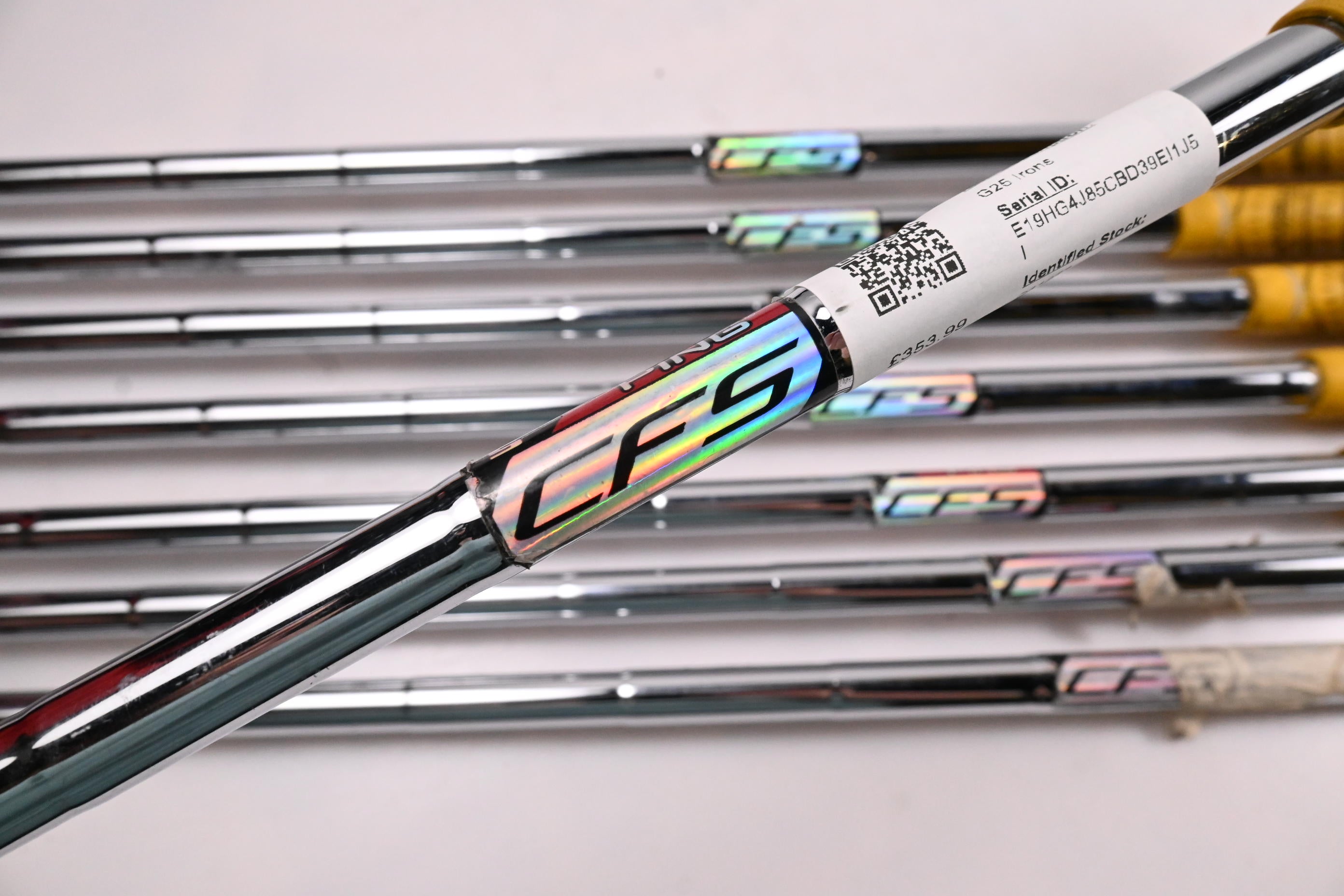 Ping G25 Irons / 4-PW+SW / Black Dot / Stiff Flex Ping CFS Shafts