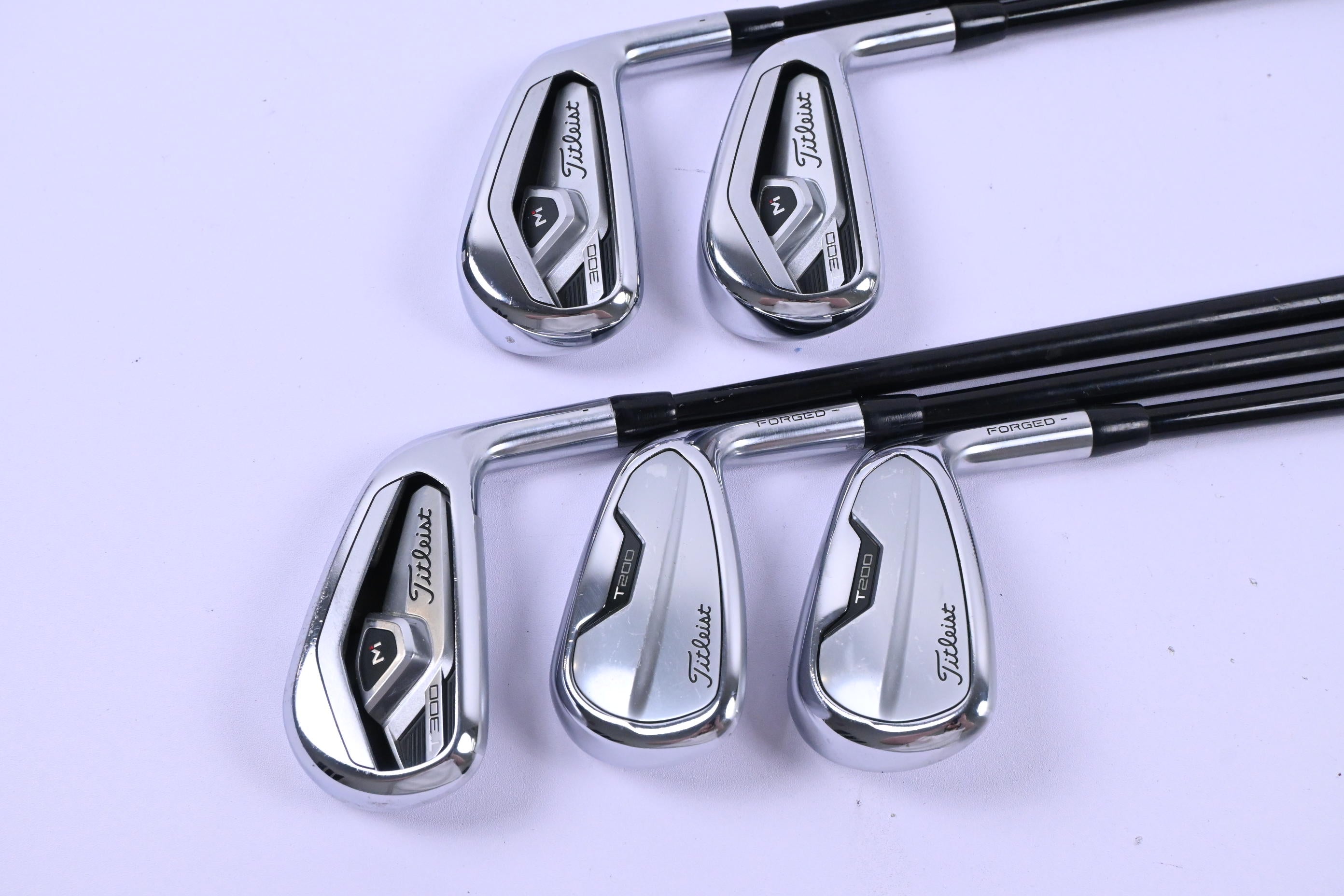 Titleist T300 2019 Irons / 5-9i / Stiff Flex Tensei AV Blue AM(2) Shafts