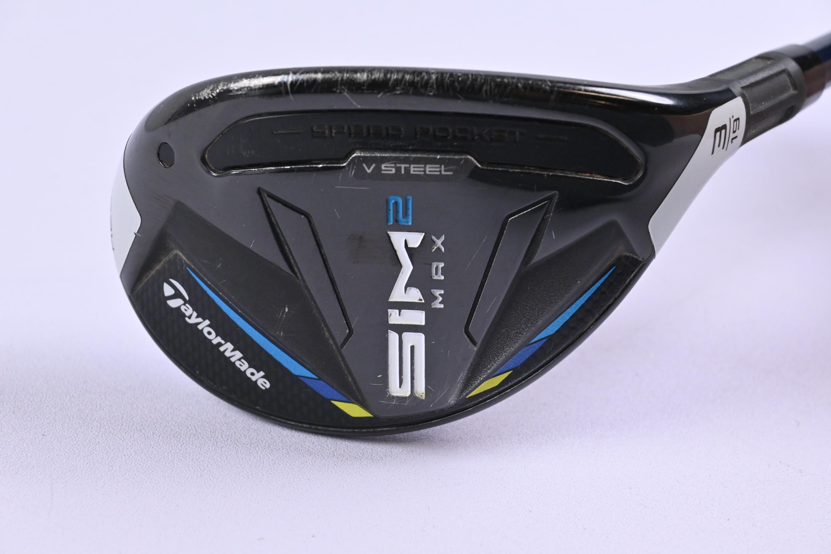 Taylormade SIM2 Max #3 Hybrid / 19 Degree / Stiff Flex Ventus Blue 7 Shaft
